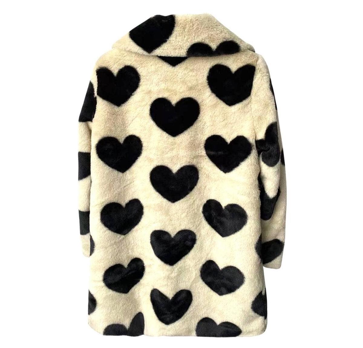 Queen of Hearts Faux Fur Coat