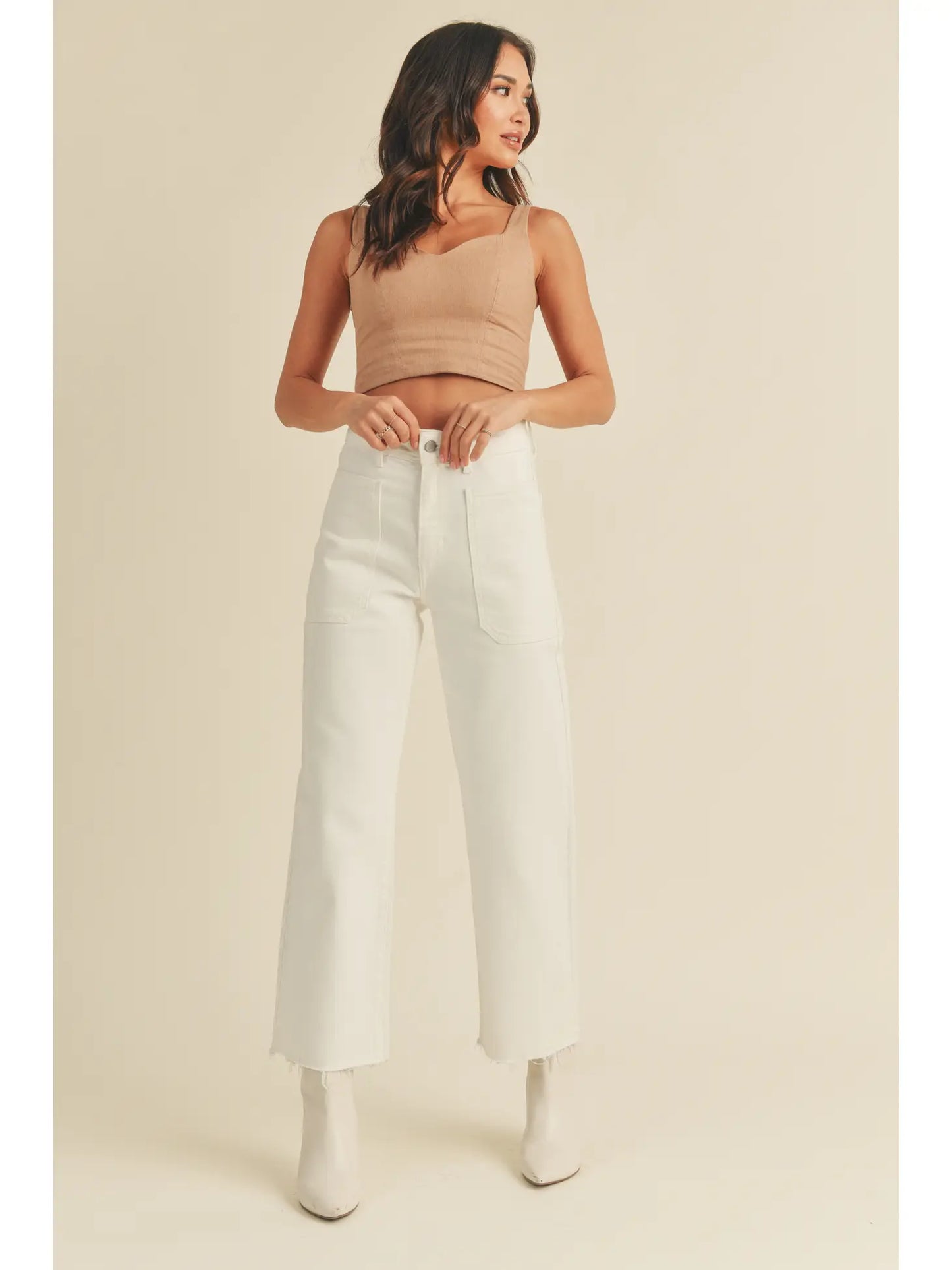 The Nautical Wide Leg Jean—White