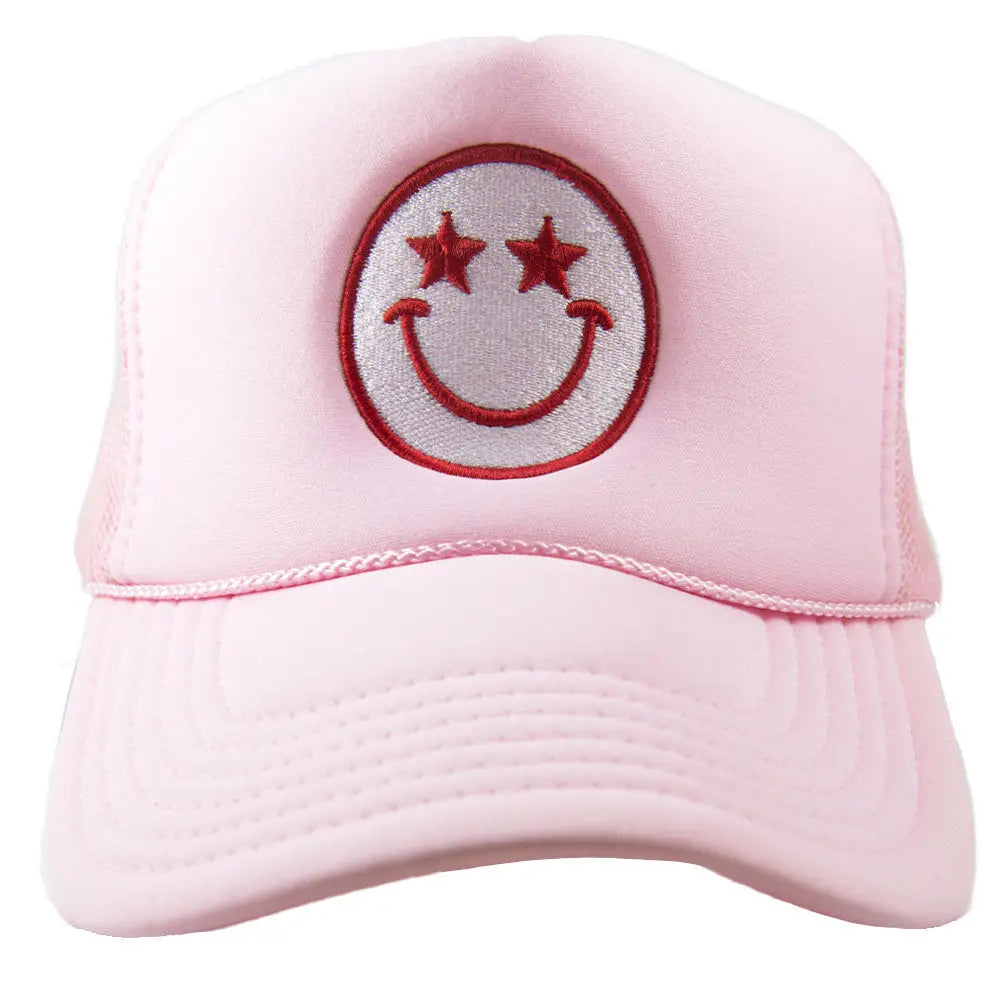 Star Eyed Happy Face Foam Trucker Hat