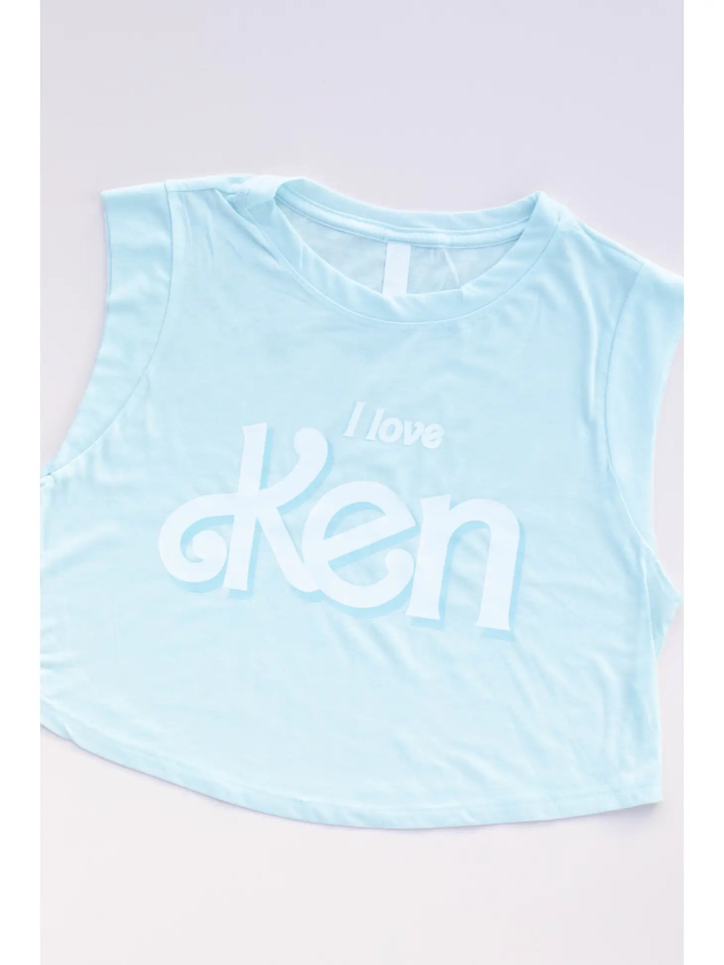 I Love Ken Barbie Crop Graphic Tee