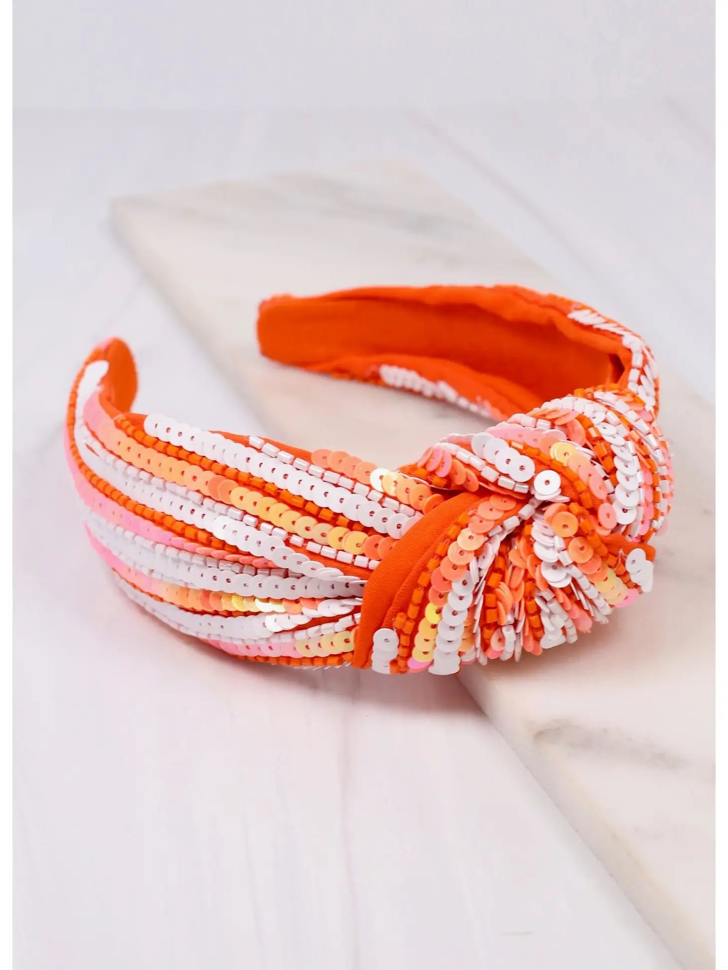 Natasha Sequin Striped Headband