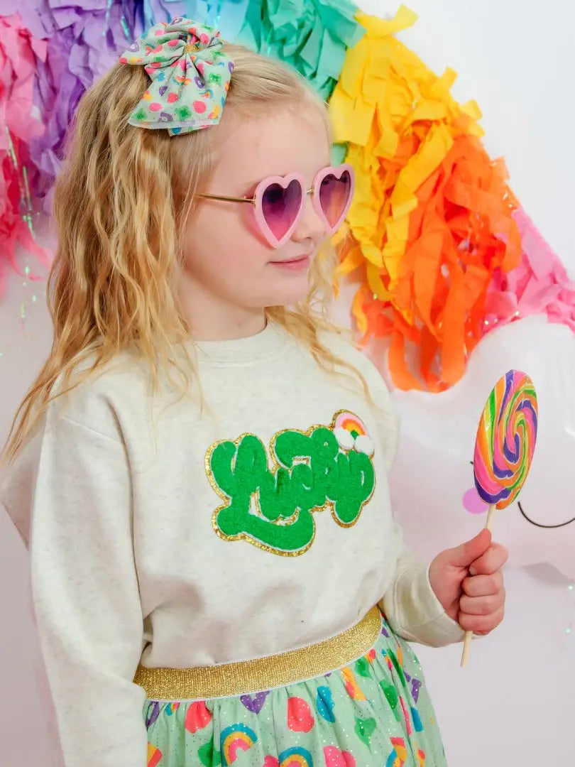 Lucky Charm St. Patrick's Day Tulle Bow Clip