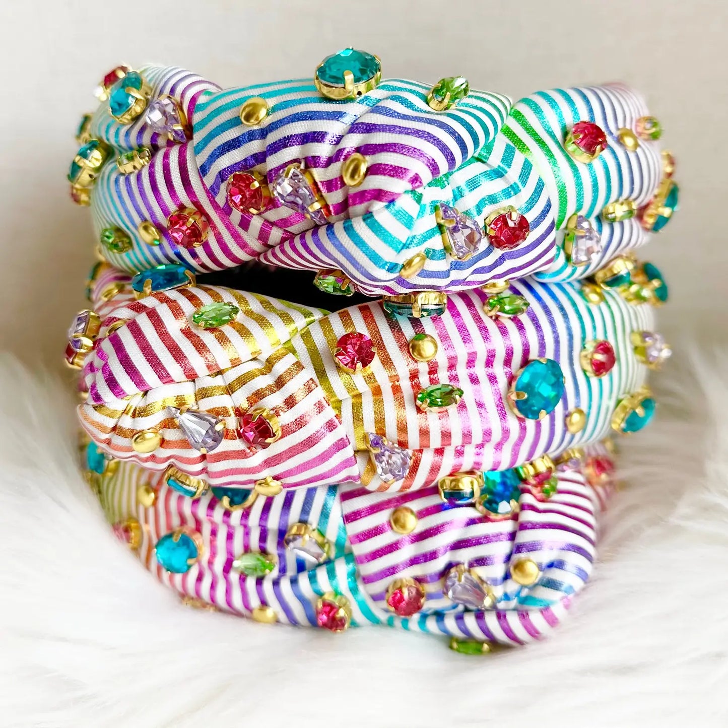 Rainbow Bejeweled Headband