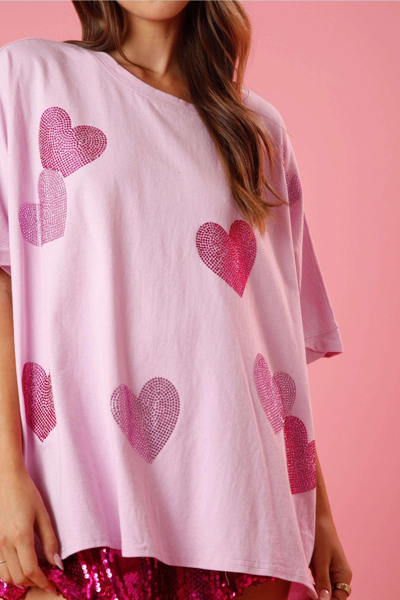 Rhinestone Hearts Top