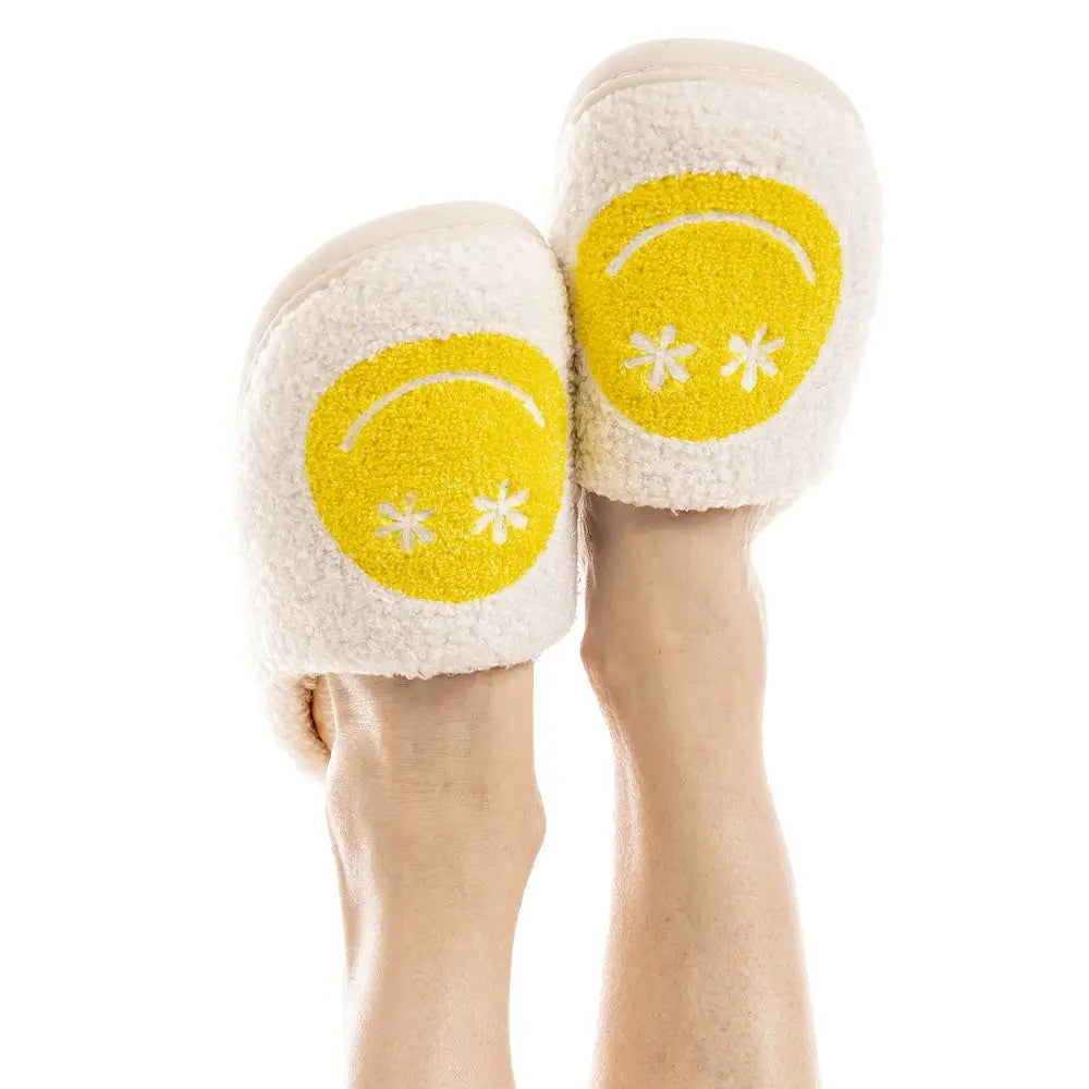 Daisy Eye Happy Face Slippers