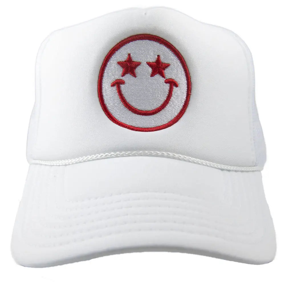 Star Eyed Happy Face Foam Trucker Hat