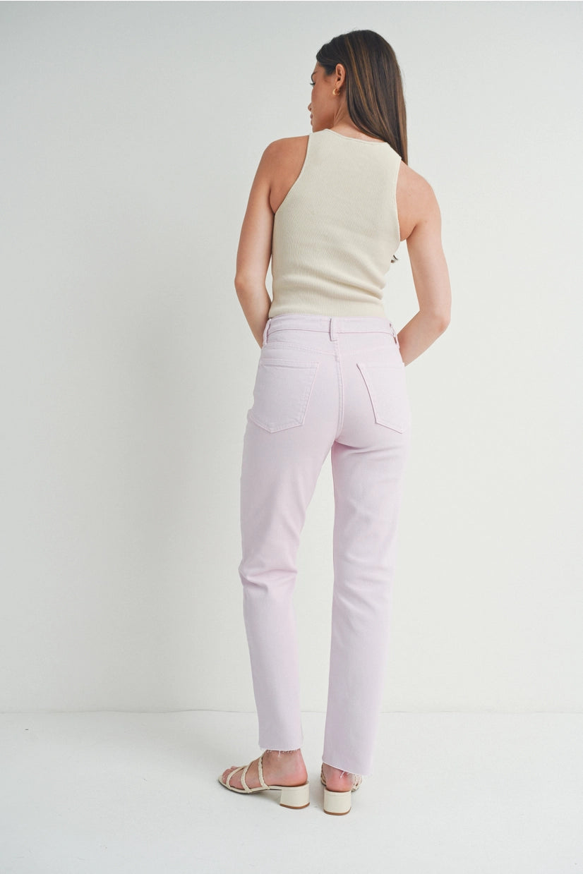 Lavender Cut Off Cropped Jean