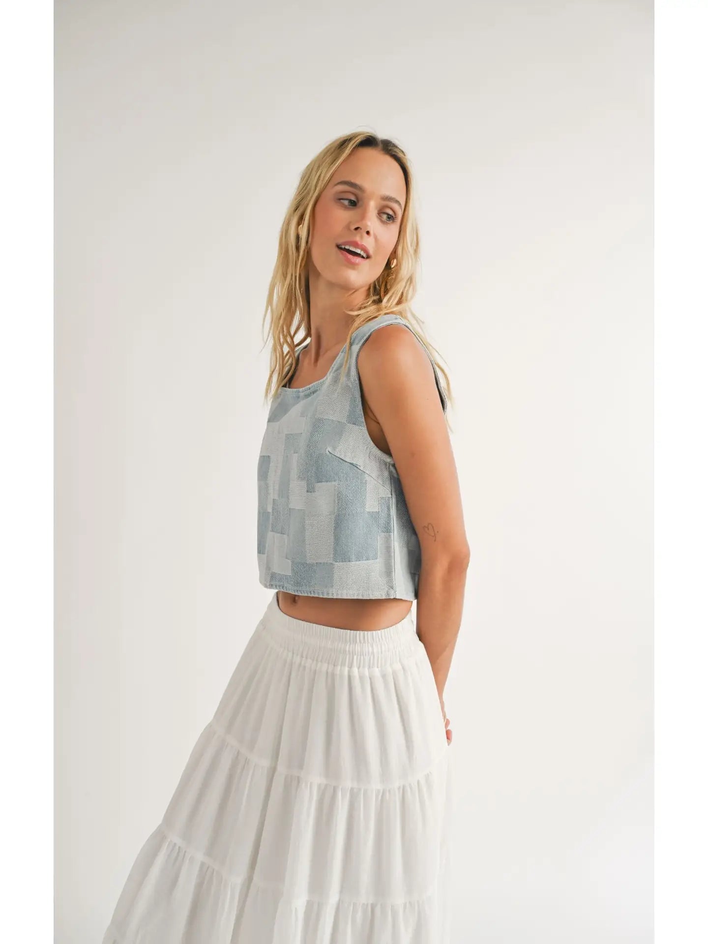 Aloha Reversible Denim Vest