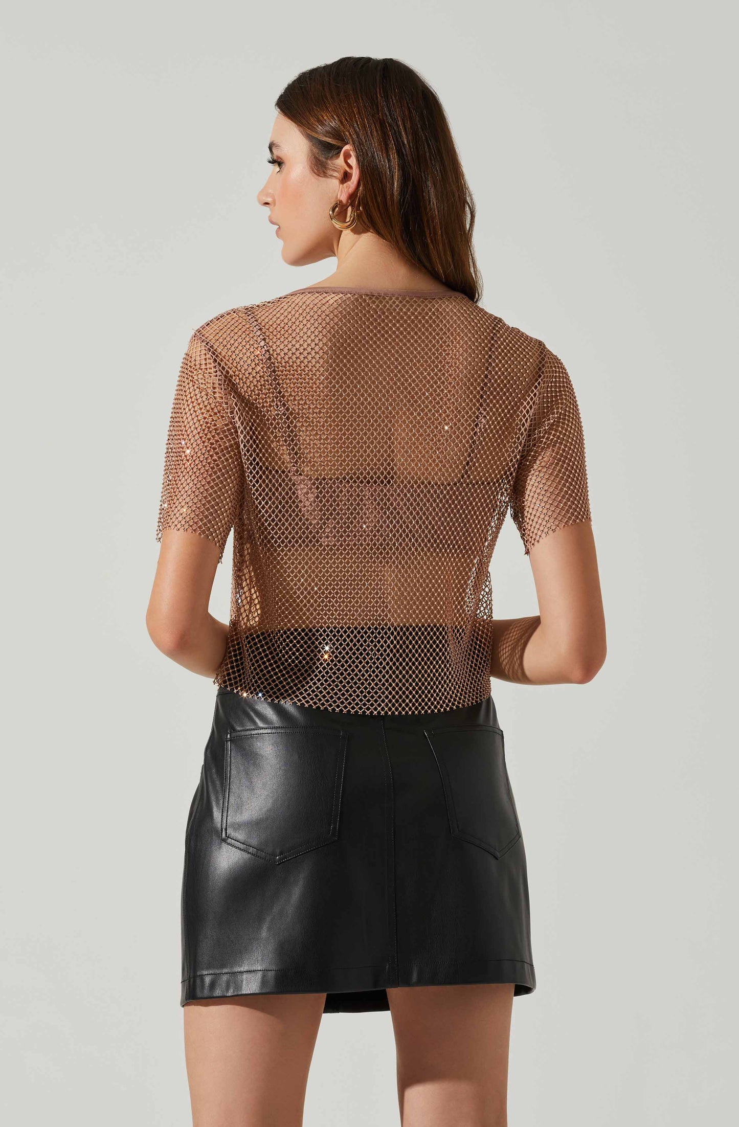 McKay Rhinestone Mesh Top