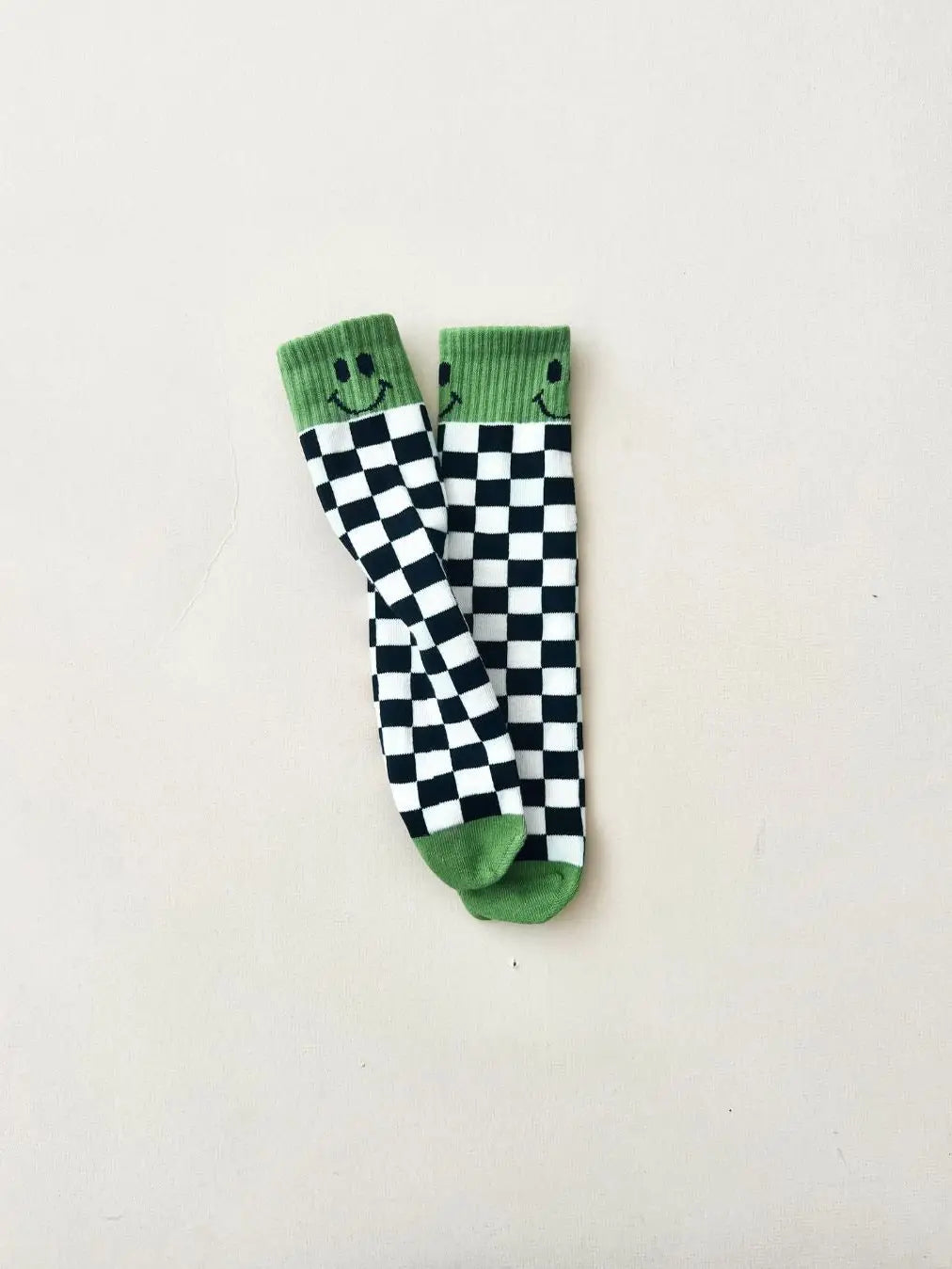 Checkered Smiley Socks