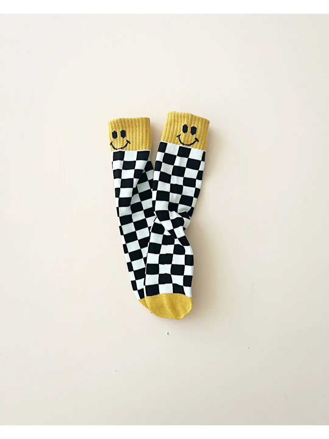 Checkered Smiley Socks