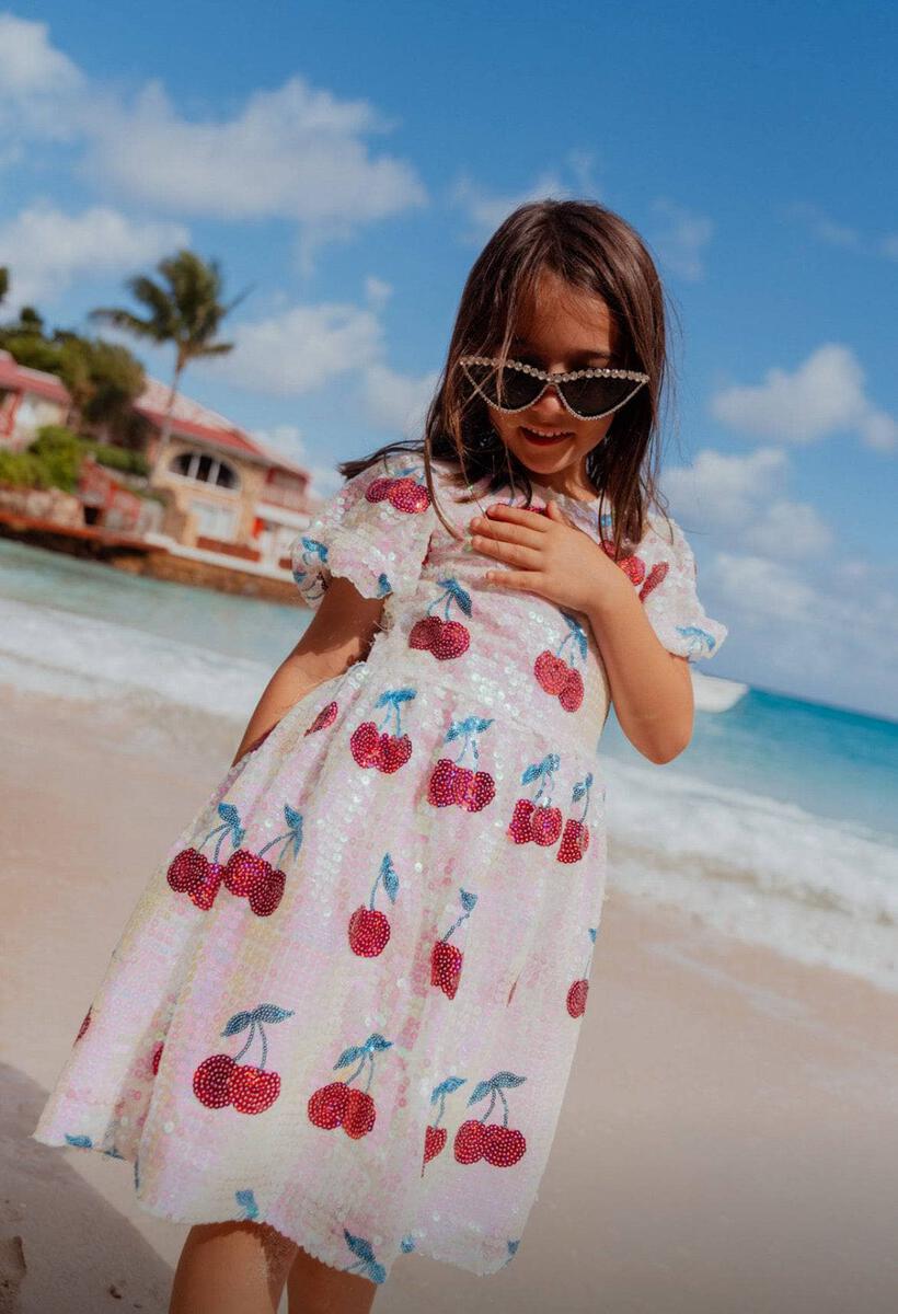Lola + The Boys Cherry Sequin Dress 8Y Lola + The Boys Cherry Sequin Dress 8Y