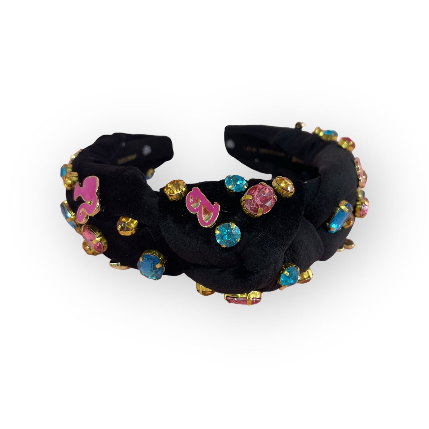 Lele Sadoughi Barbie Crystal B Knotted Headband
