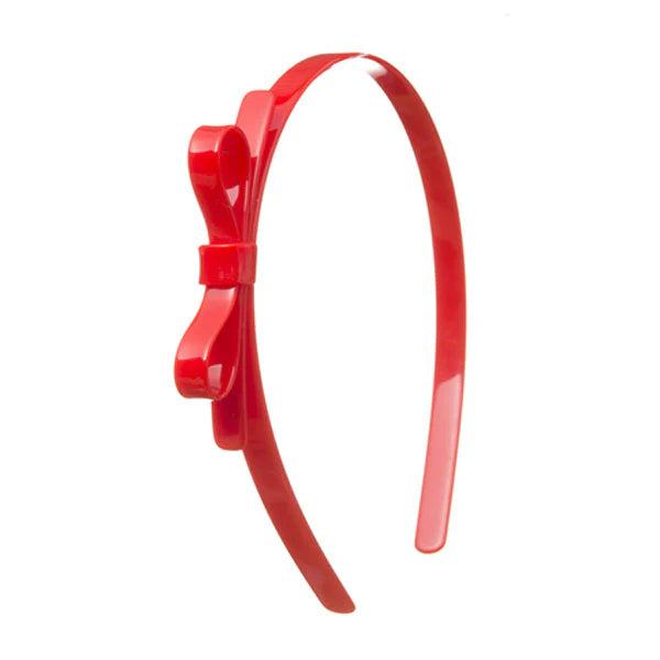 Thin Bow Satin Headband