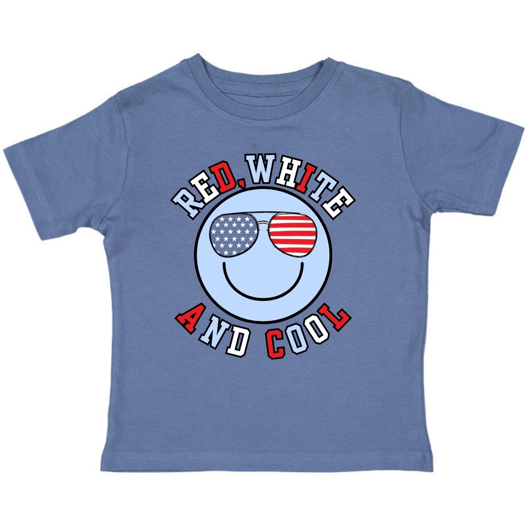 Red, White, and Cool Patriotic Smiley Tee