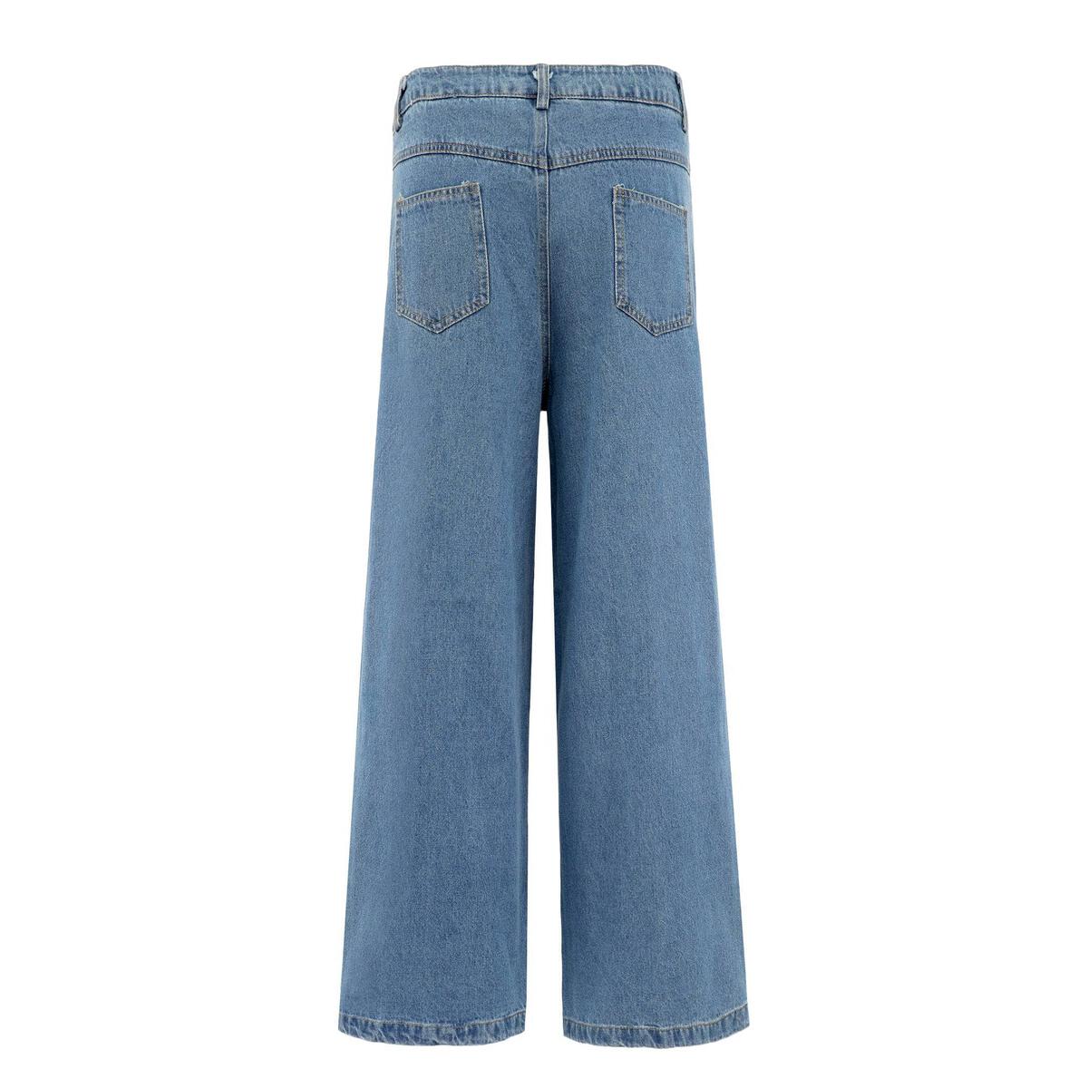 Shimmer Crystal Wide Leg Jeans