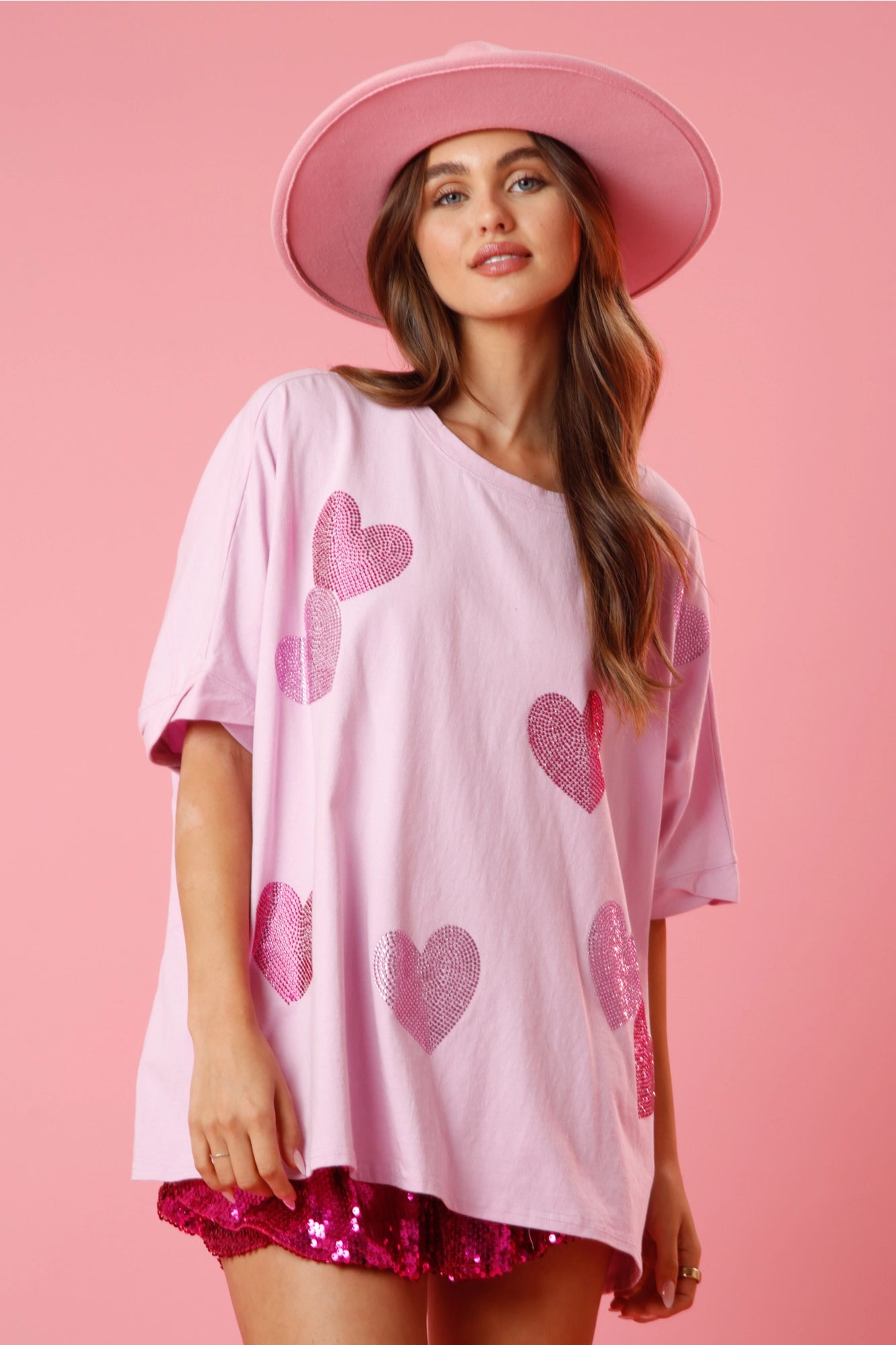 Rhinestone Hearts Top