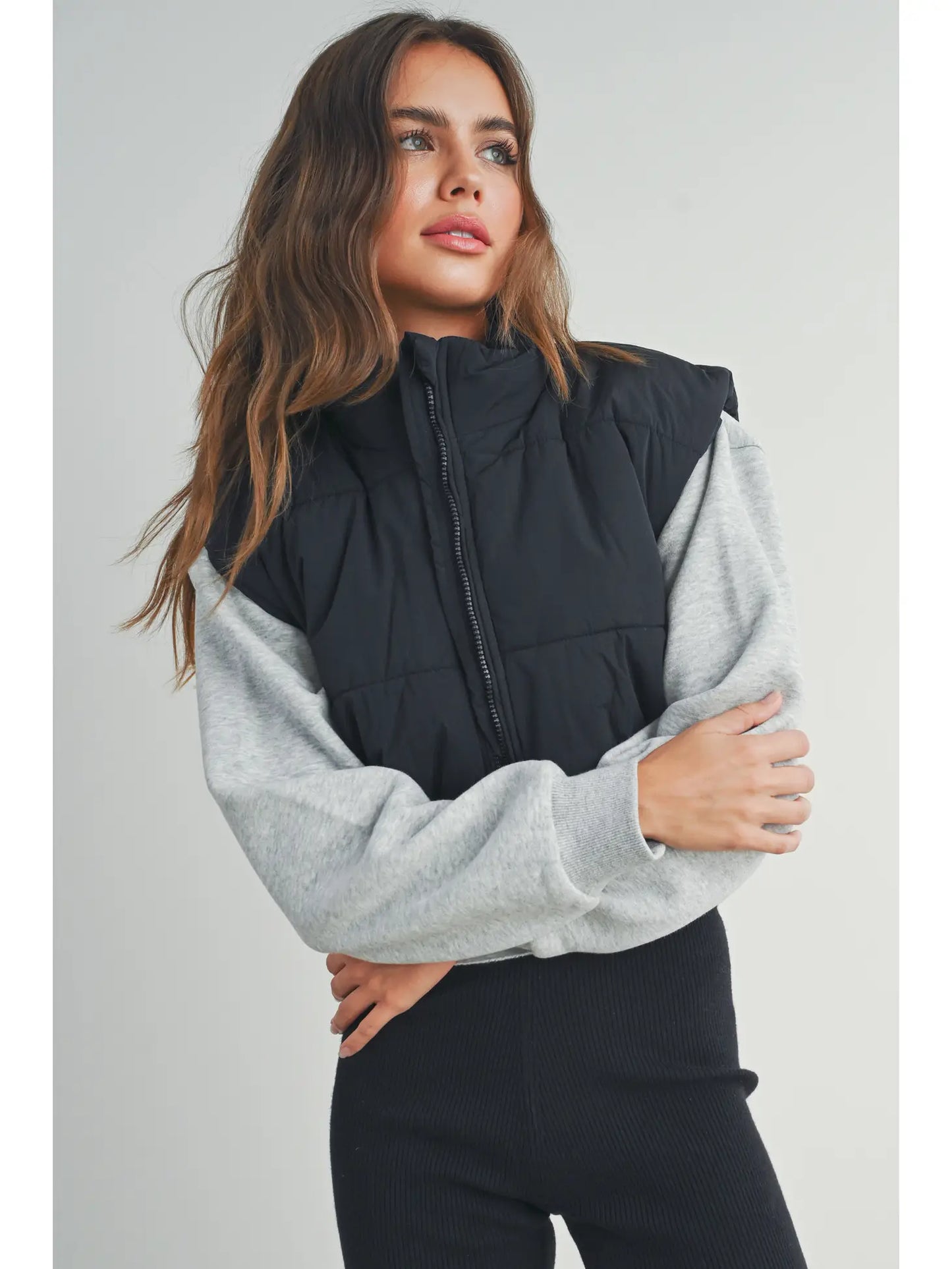 Crop Puffer Vest