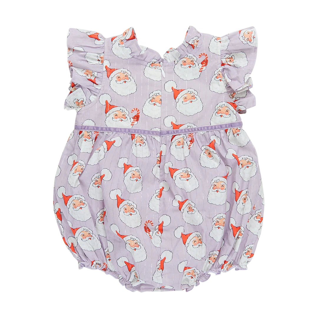 Pink Chicken Baby Girls Jennifer Bubble- Lavender Santas