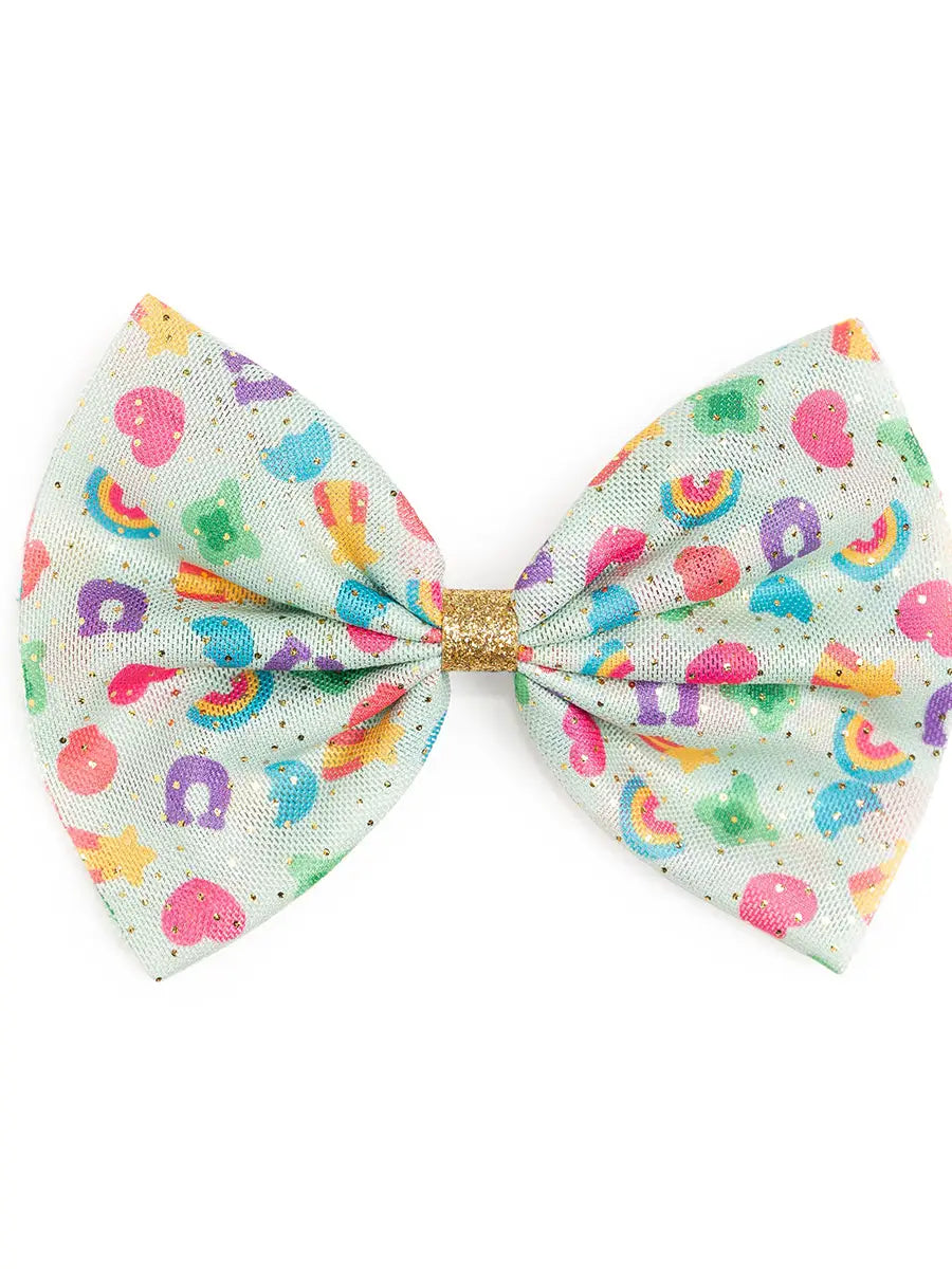 Lucky Charm St. Patrick's Day Tulle Bow Clip