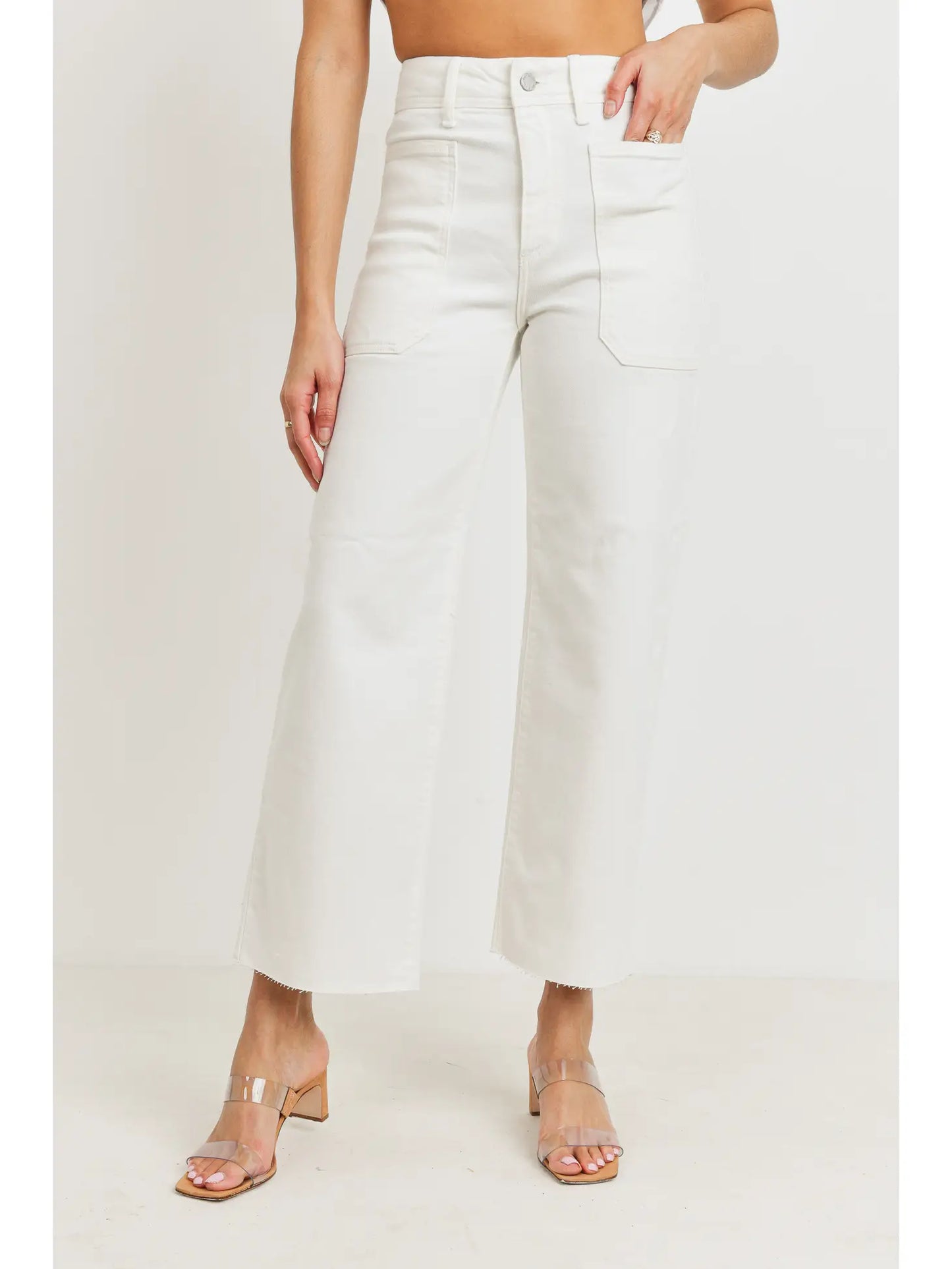 The Nautical Wide Leg Jean—White