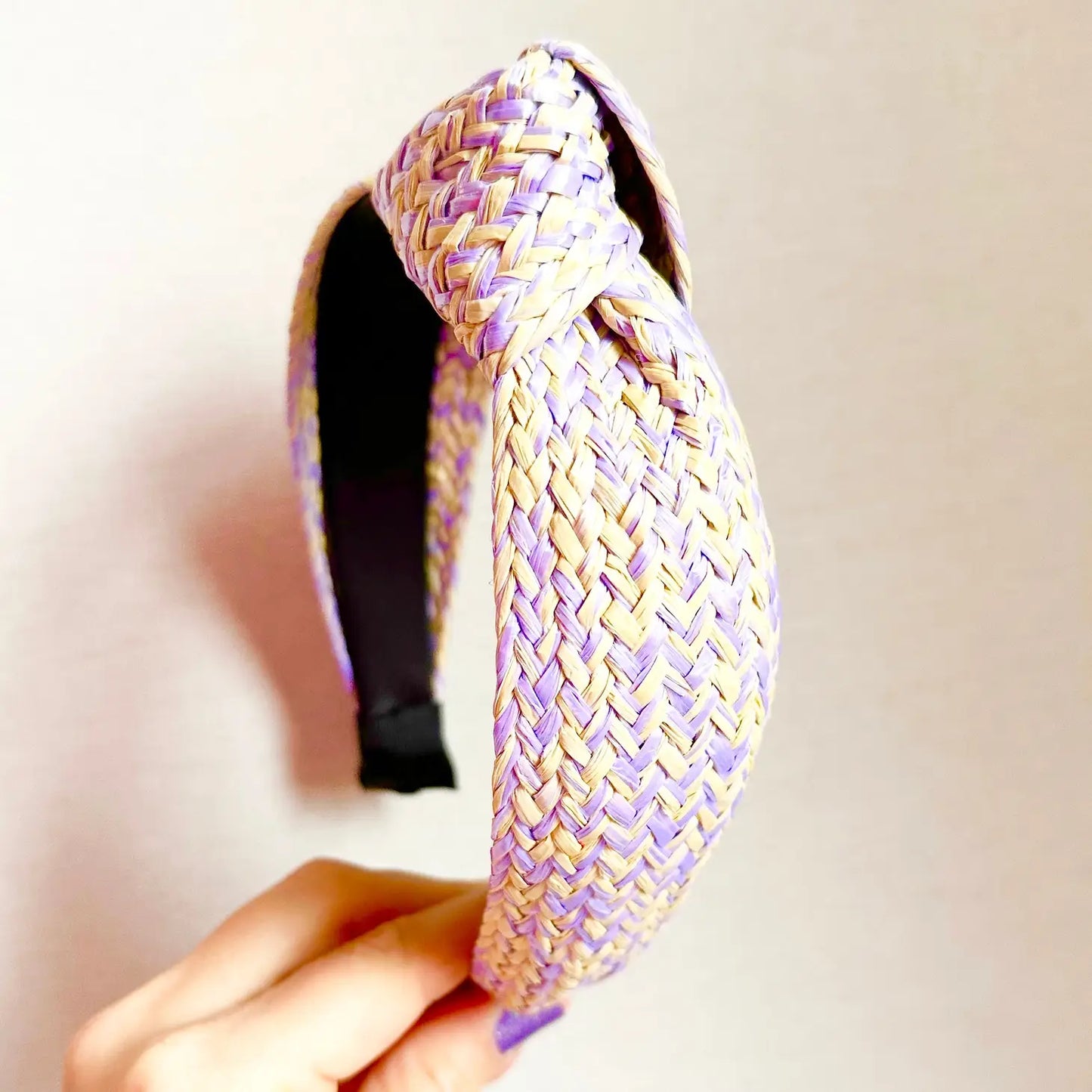 Lavender Raffia Headband