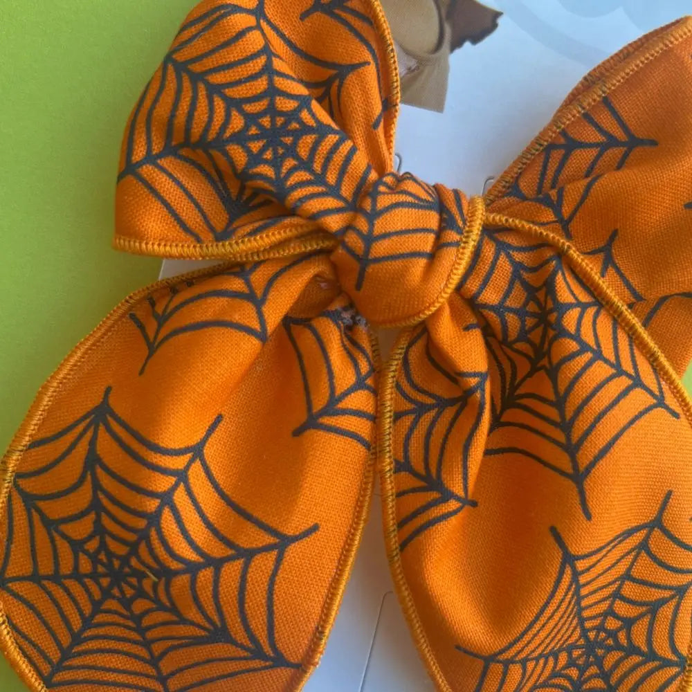 Baby Bling Belle Clip: Orange Web