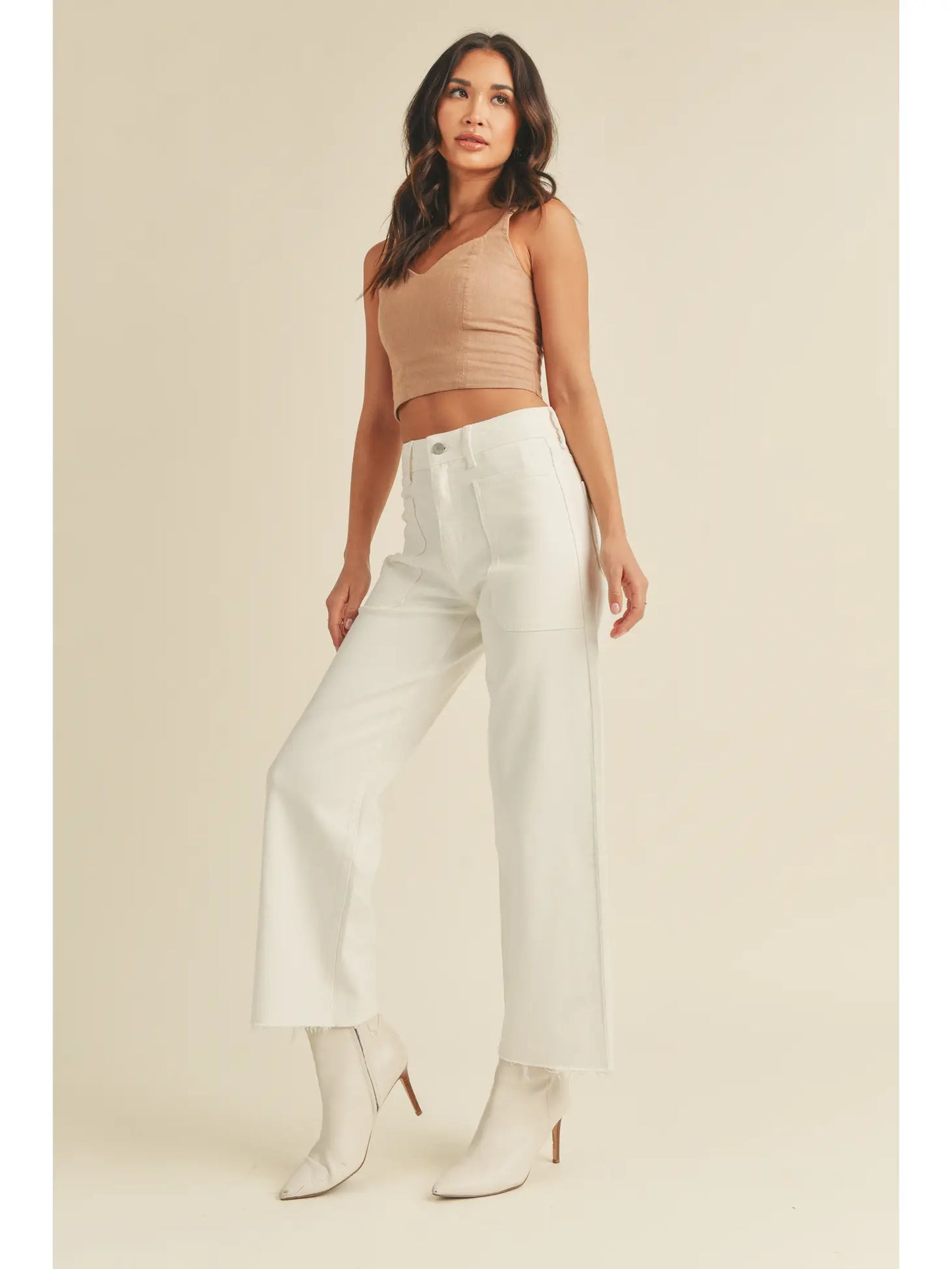 The Nautical Wide Leg Jean—White