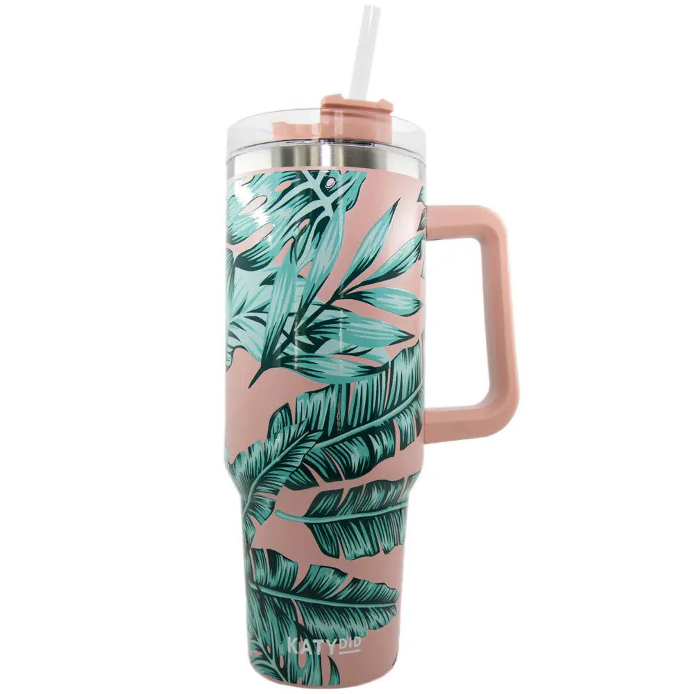 Tropical Leaves Stainless Steel Tumbler