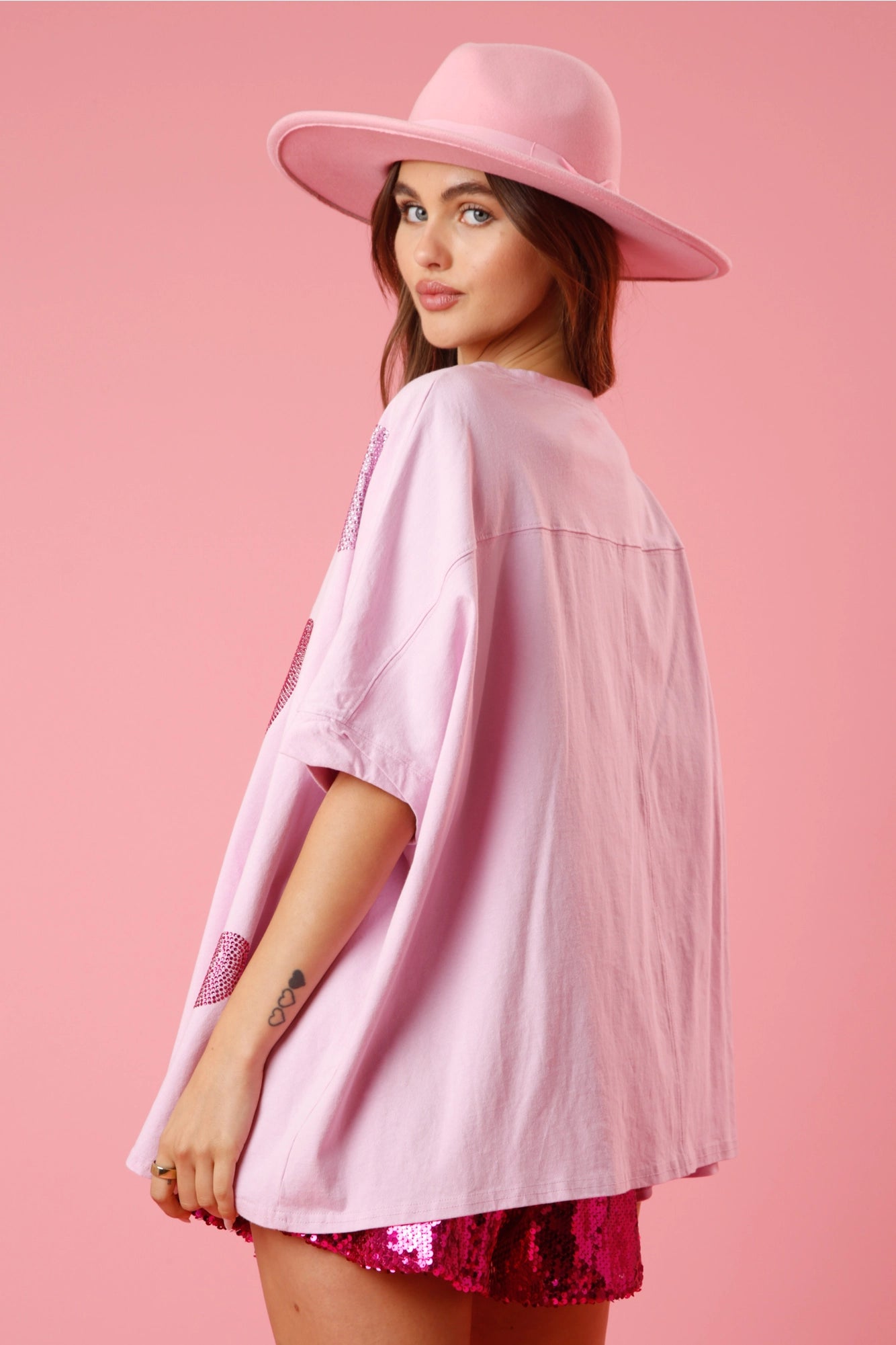 Rhinestone Hearts Top