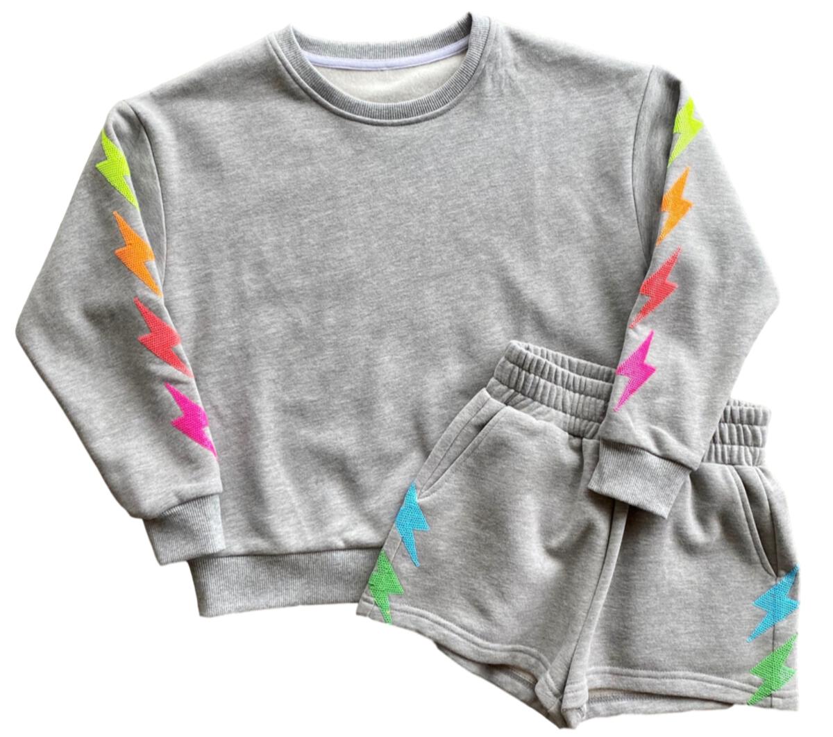 Queen of Sparkles Girls Lightening Bolt Short
