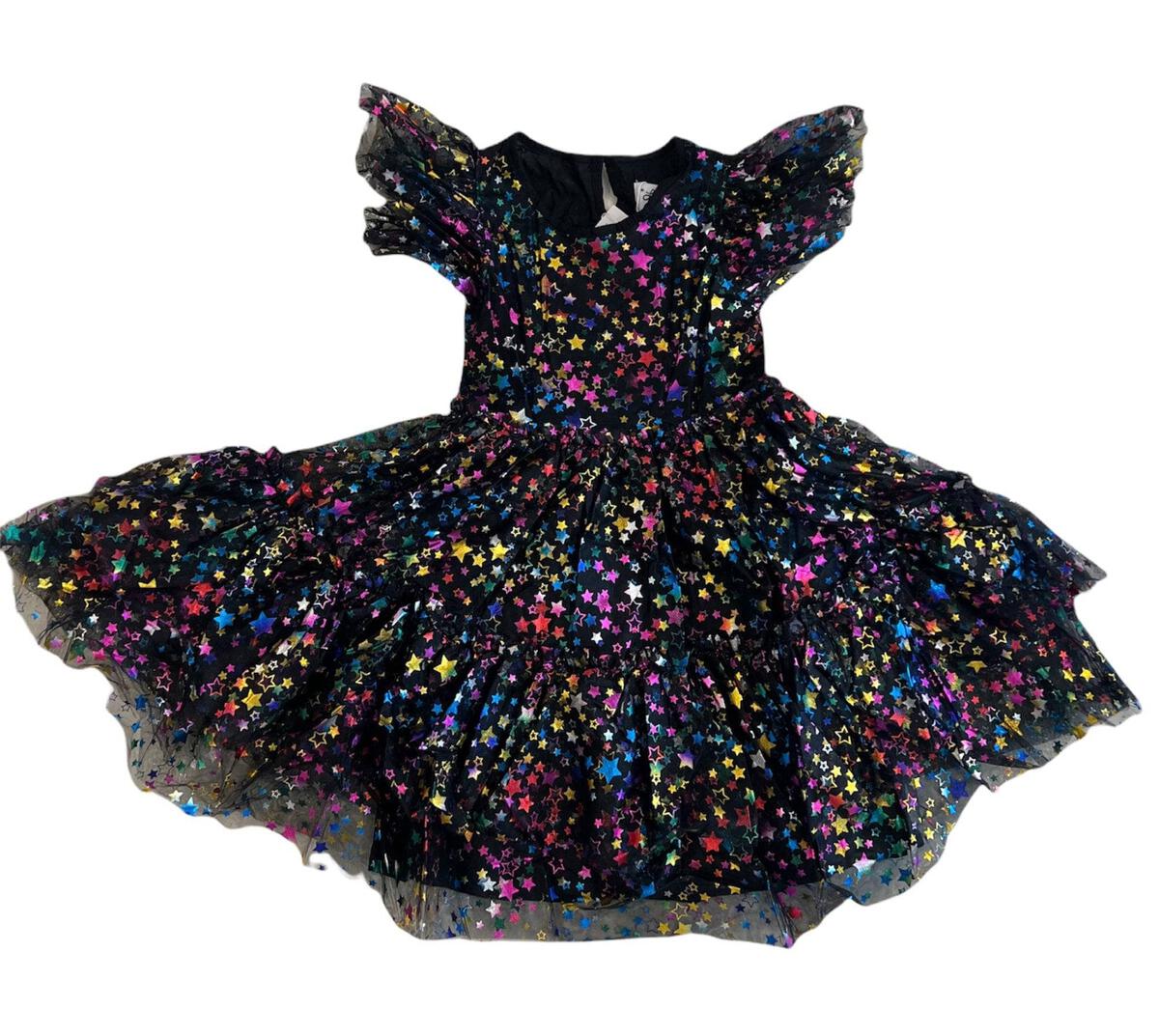 Lola + the Boys Shining Rainbow Star Tulle Dress