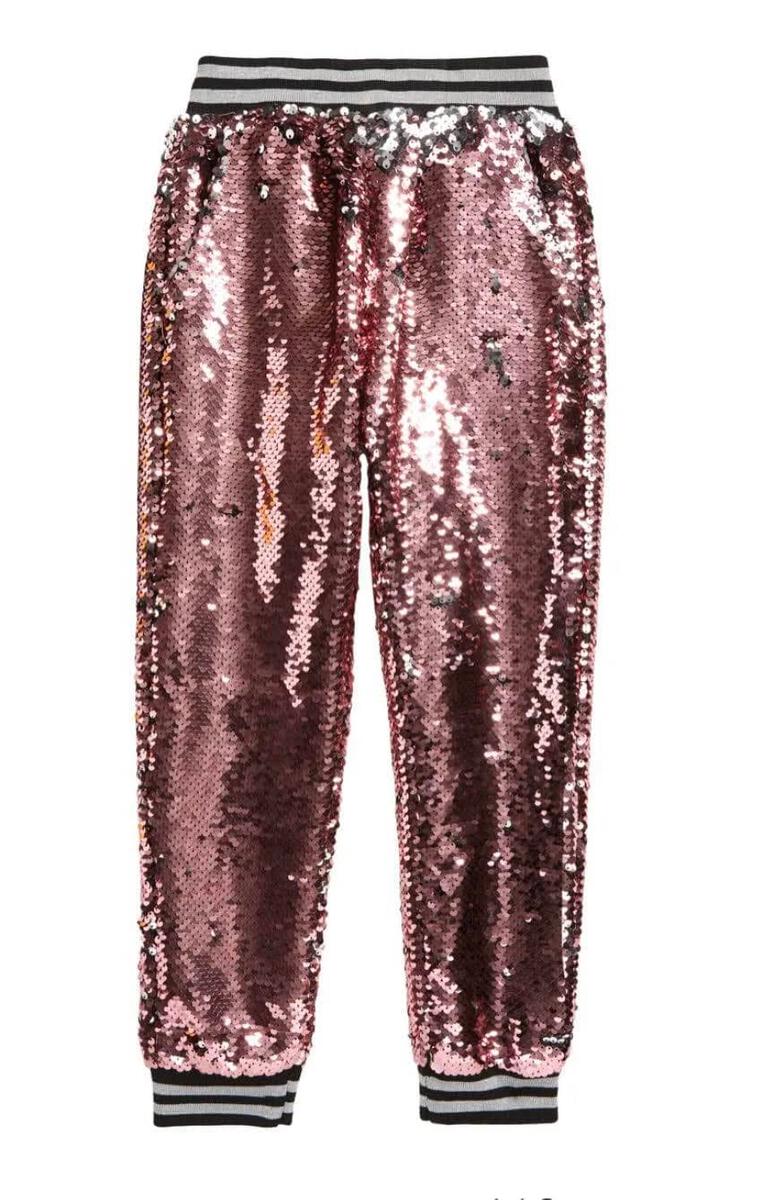 Lola + the Boys Pink Lemonade Sequins Joggers