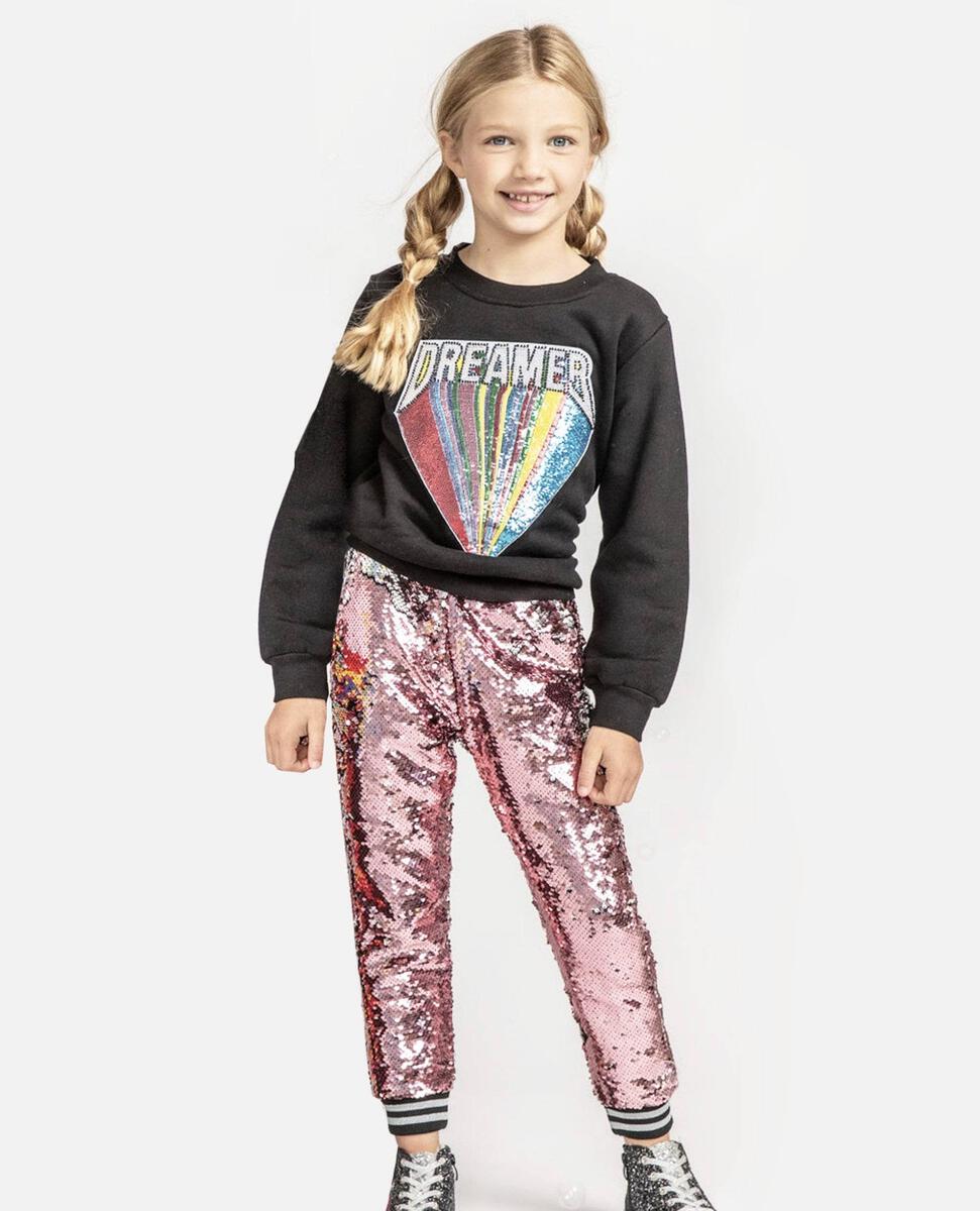 Lola + the Boys Pink Lemonade Sequins Joggers