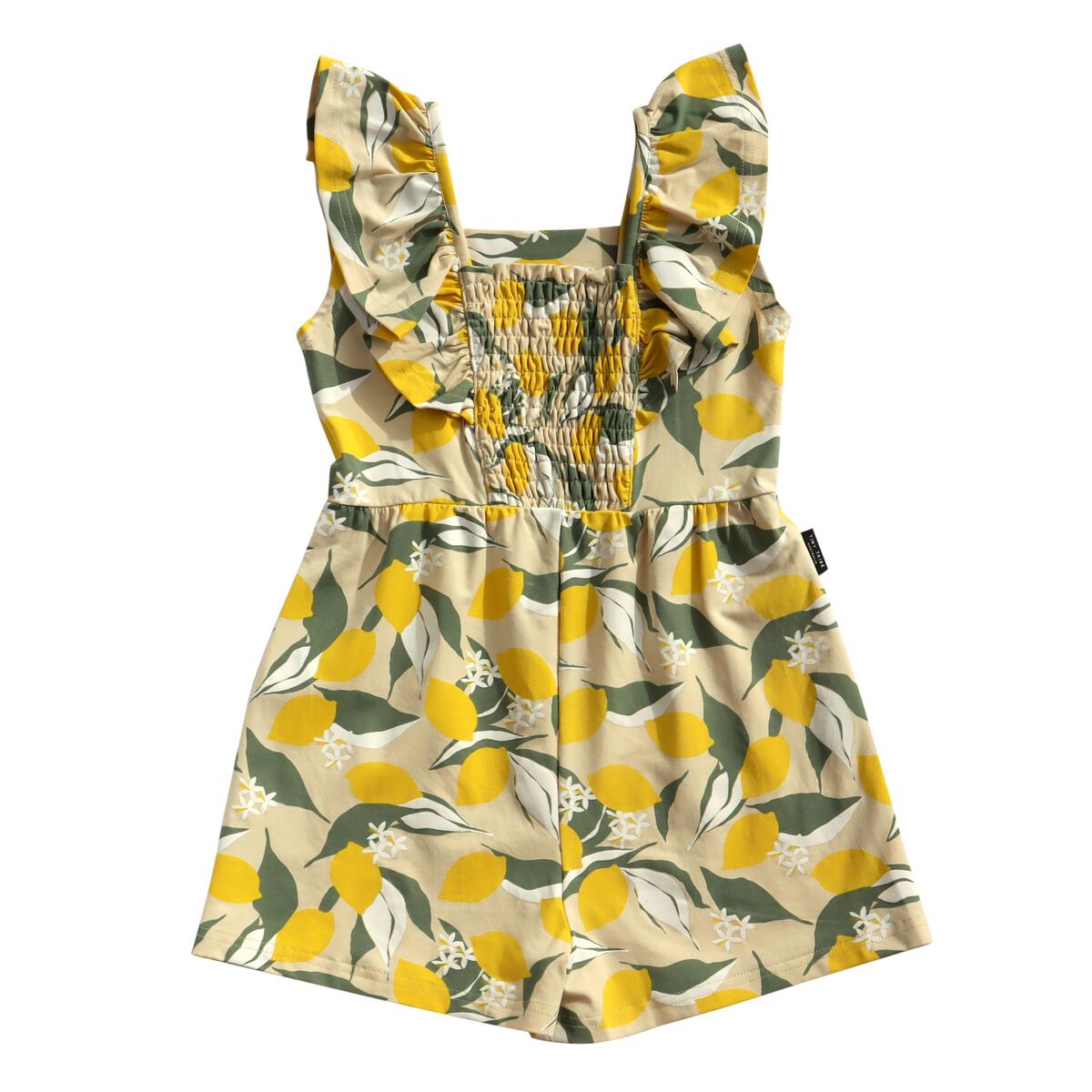 Lemon Orchard Ruffle Playsuit