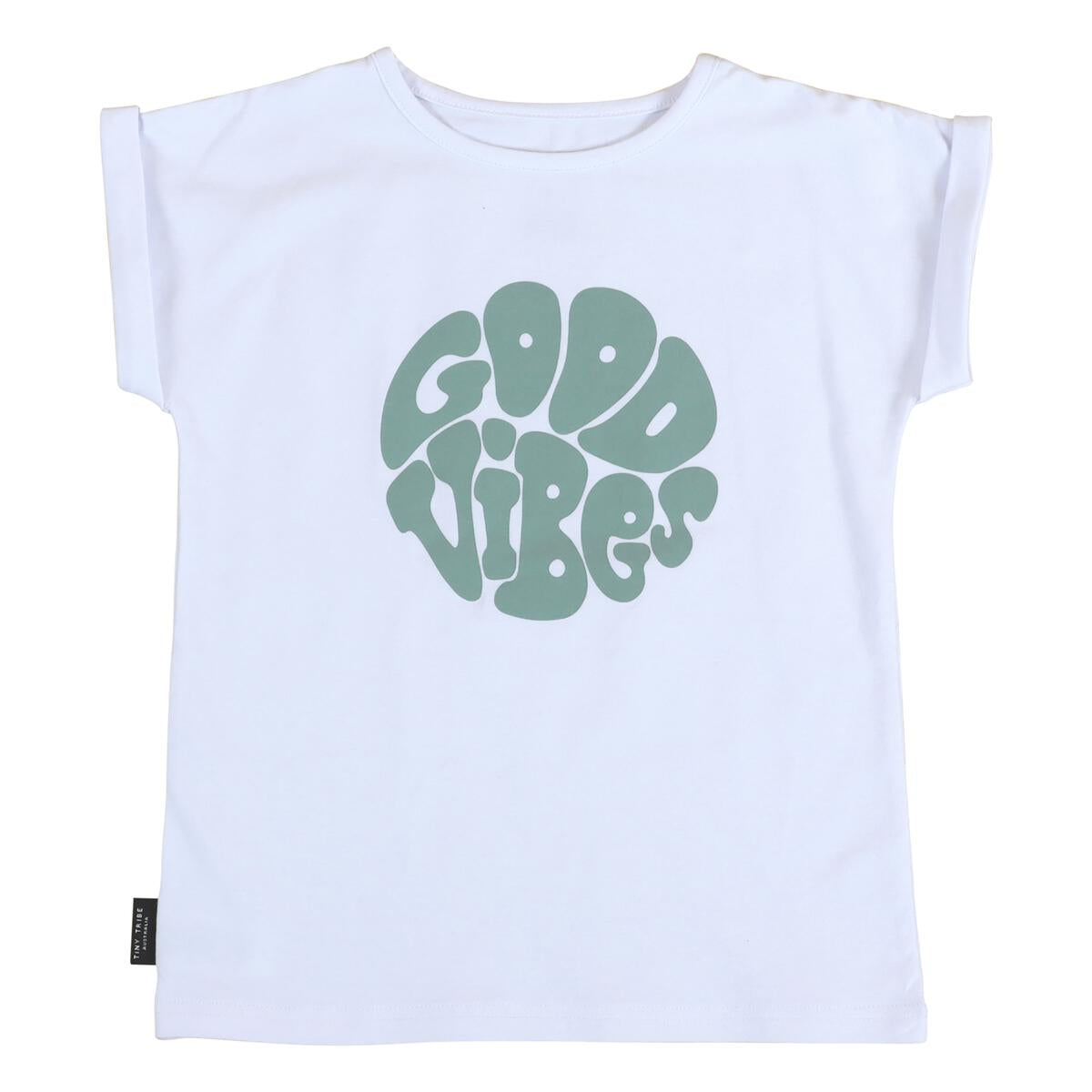 Good Vibes Drop Shoulder Tee