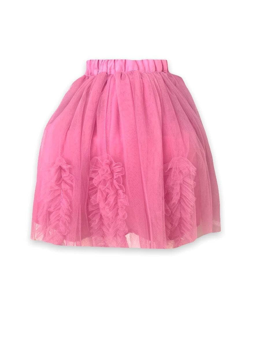 Sunny Tulle Ruffle Midi Skirt