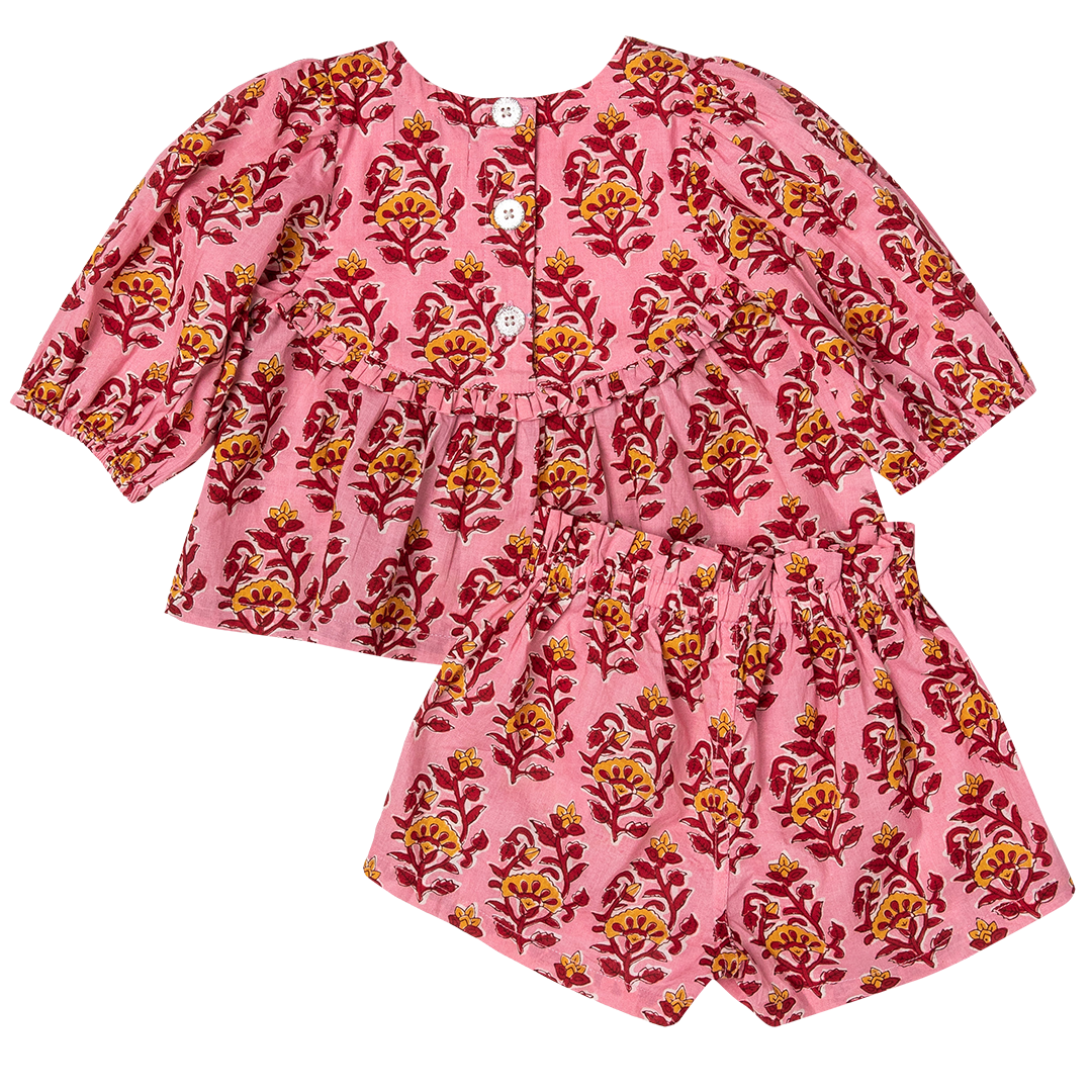 Pink Chicken Baby Rowan Set