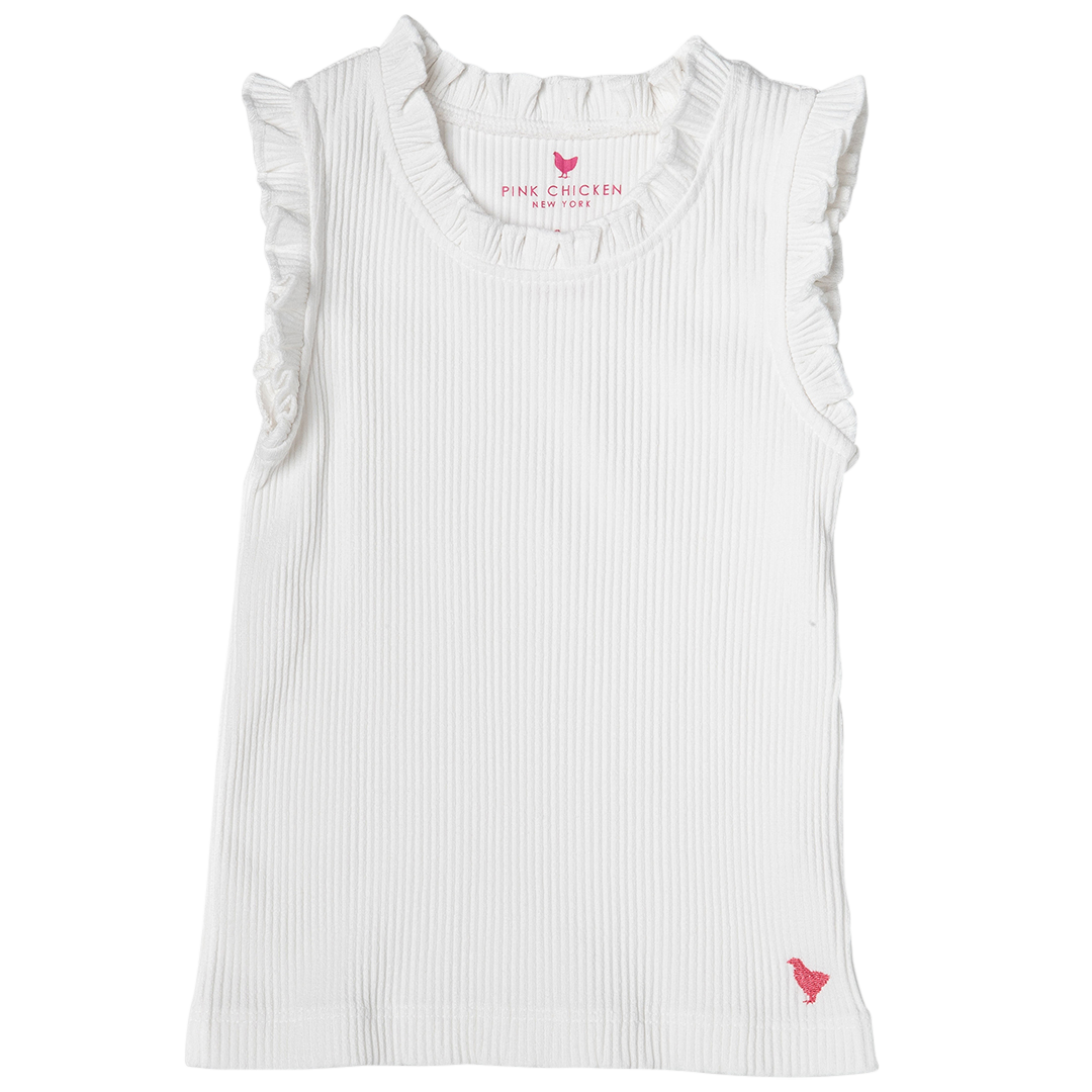 Pink Chicken Organic Ruffle Rib Tank