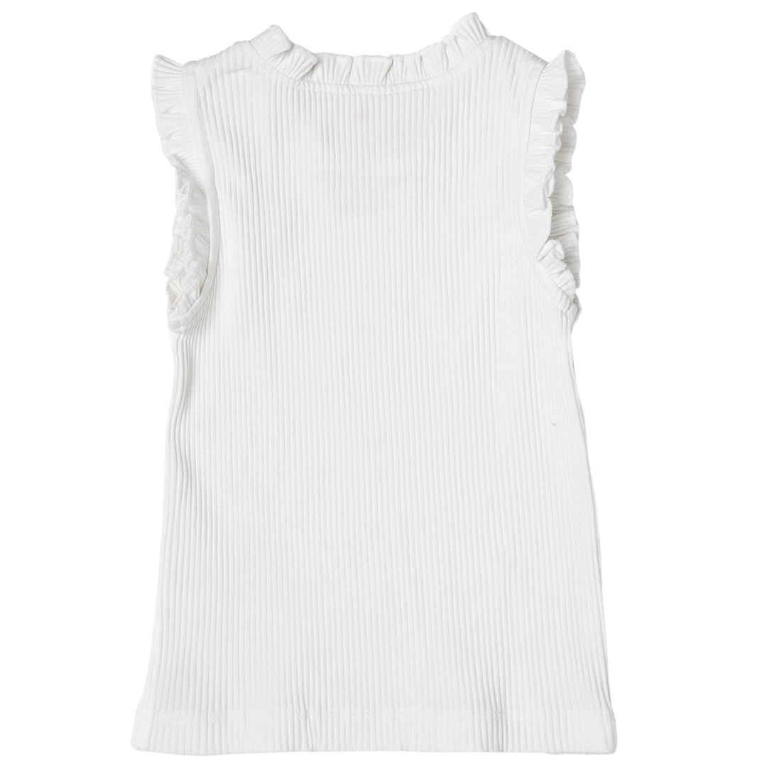 Pink Chicken Organic Ruffle Rib Tank