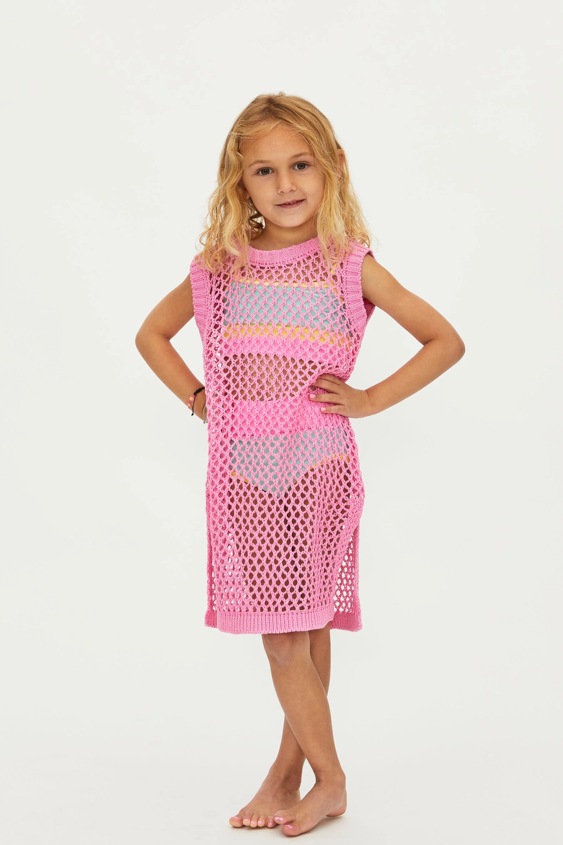 Little Holly Dress Prism Pink | Kids Cover Up | Beach Riot Little Holly Dress Prism Pink | Kids Cover Up | Beach Riot