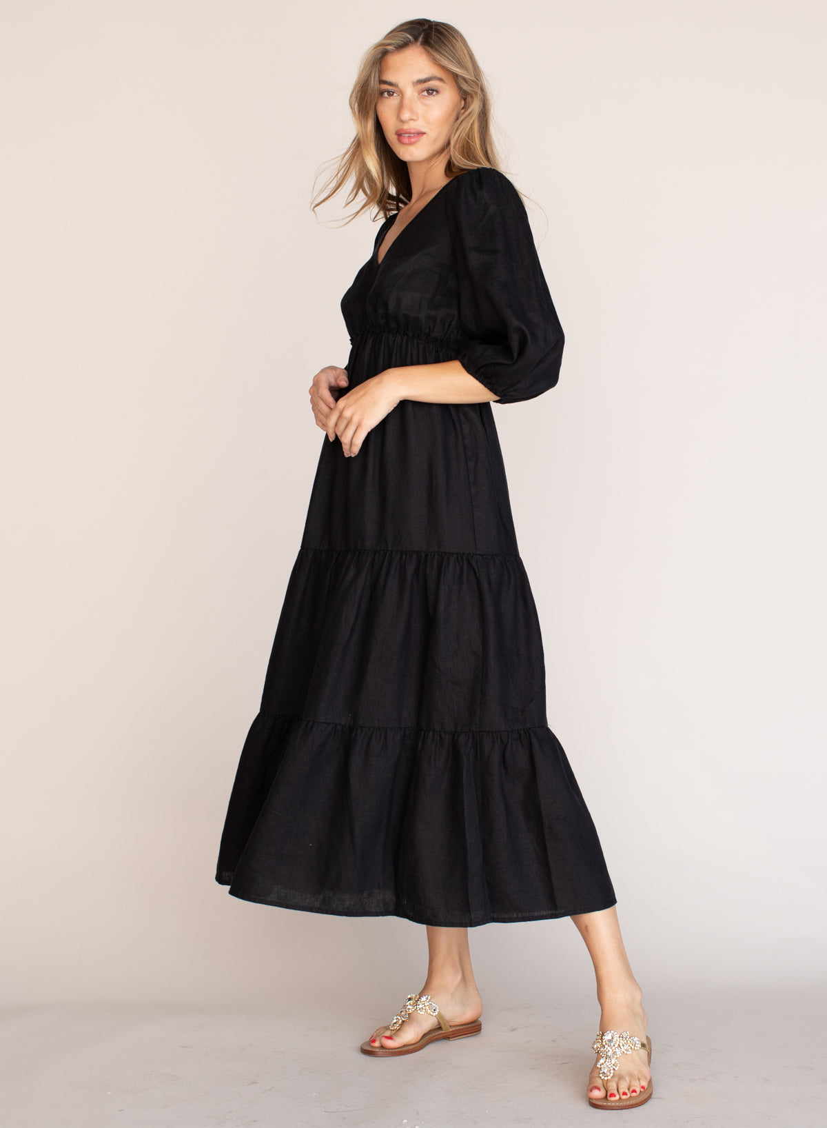 Trina Turk Women's Calm Tier Maxi Dress - Black - Size Small Trina Turk Women's Calm Tier Maxi Dress - Black - Size Small