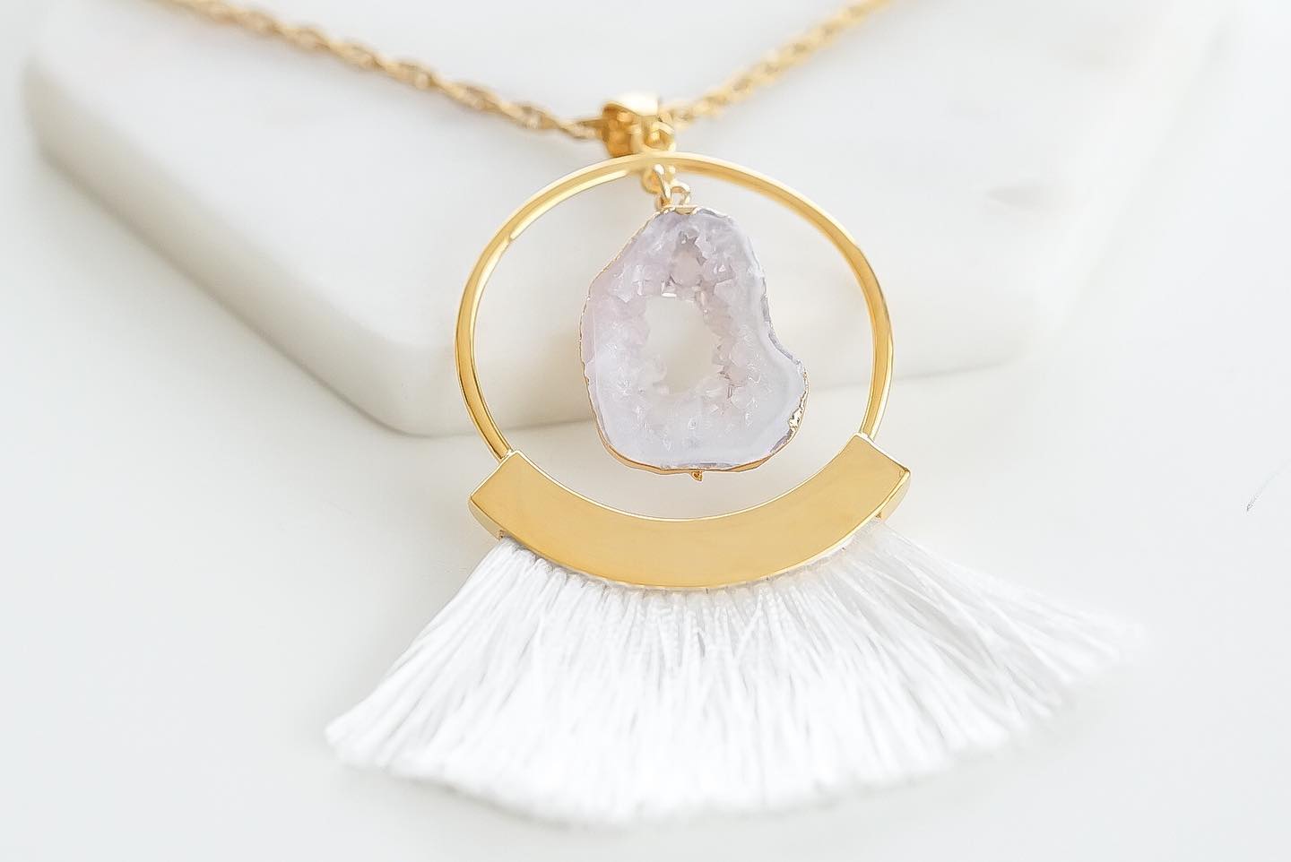 Kinsley Armelle Ashen Fringe Necklace