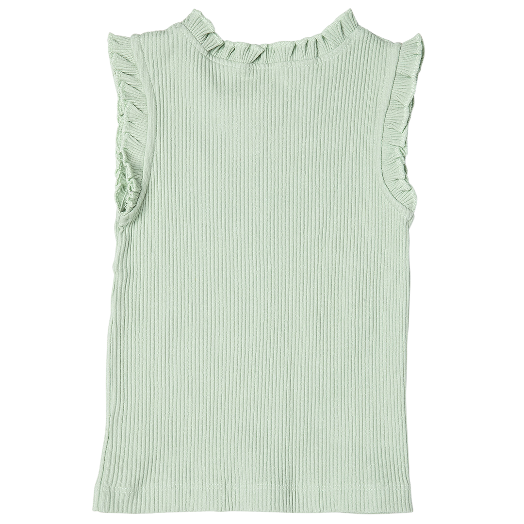 Pink Chicken Organic Ruffle Rib Tank