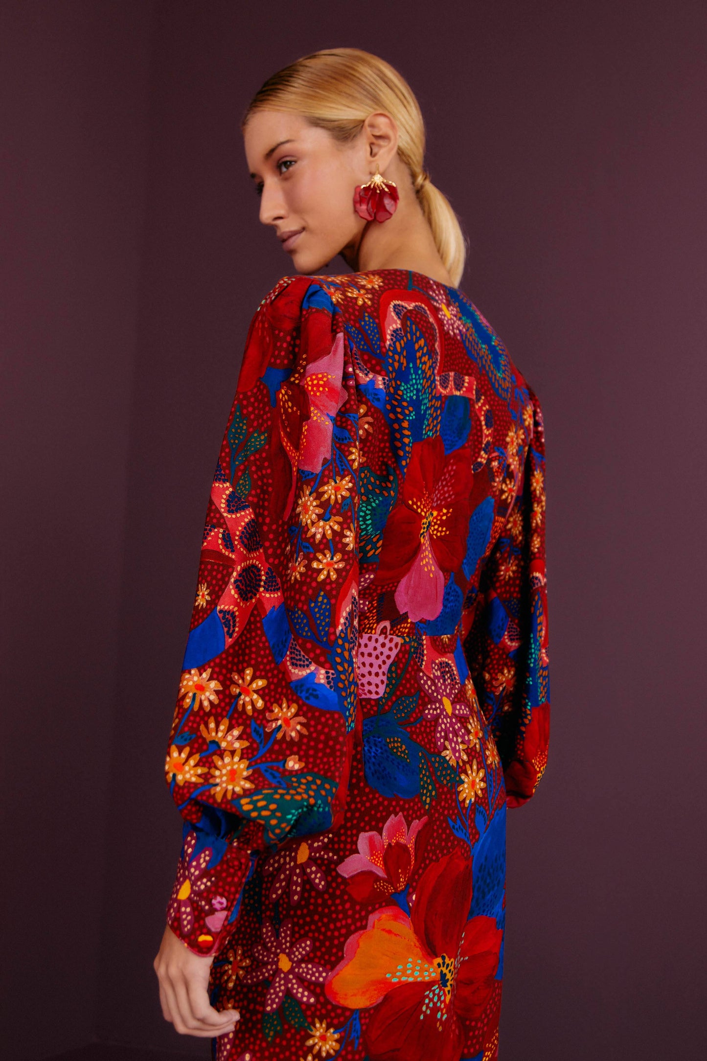 Farm Rio Red Wild Life Mini Dress