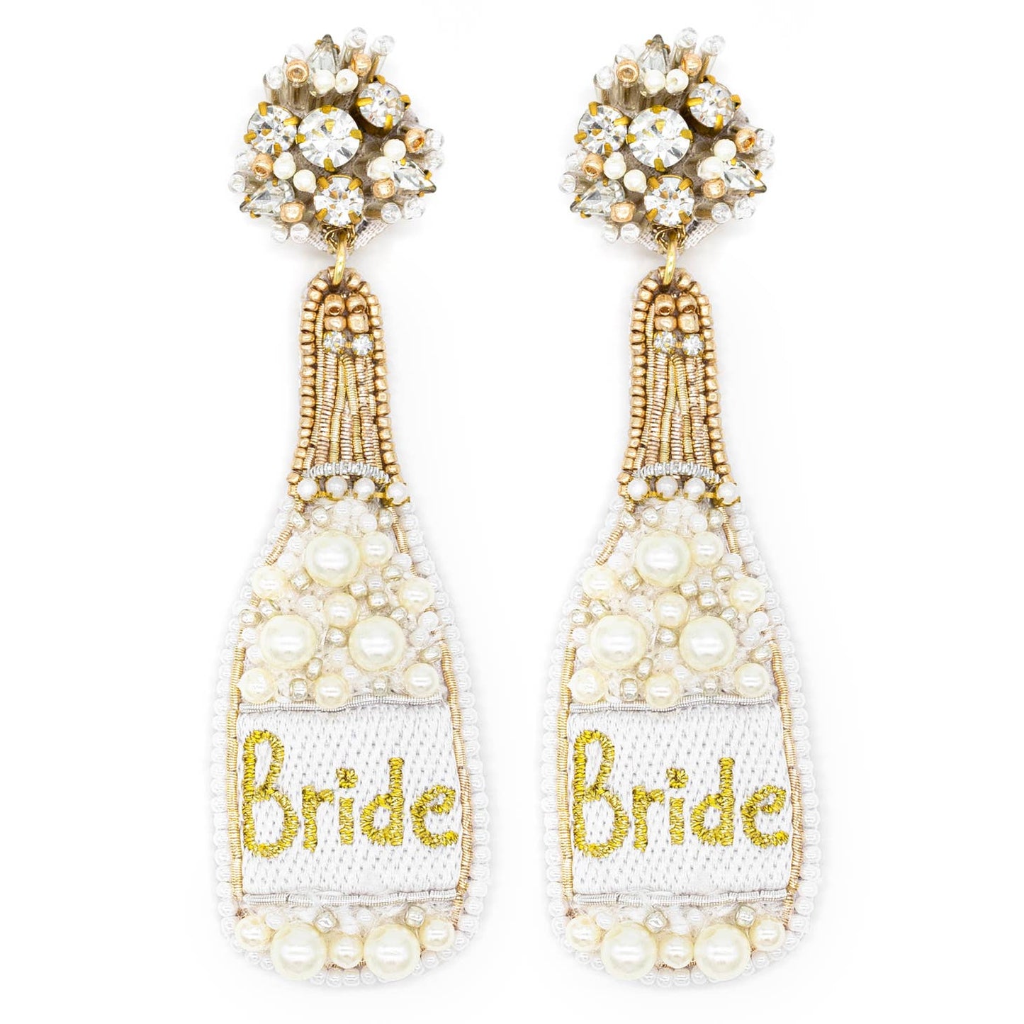 Bridal Champagne Earrings
