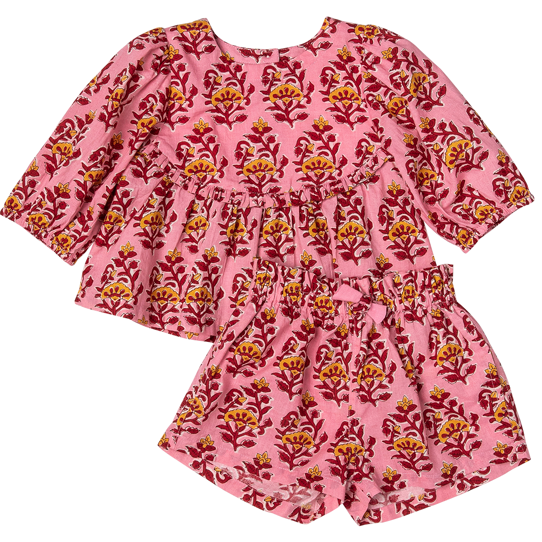 Pink Chicken Baby Rowan Set
