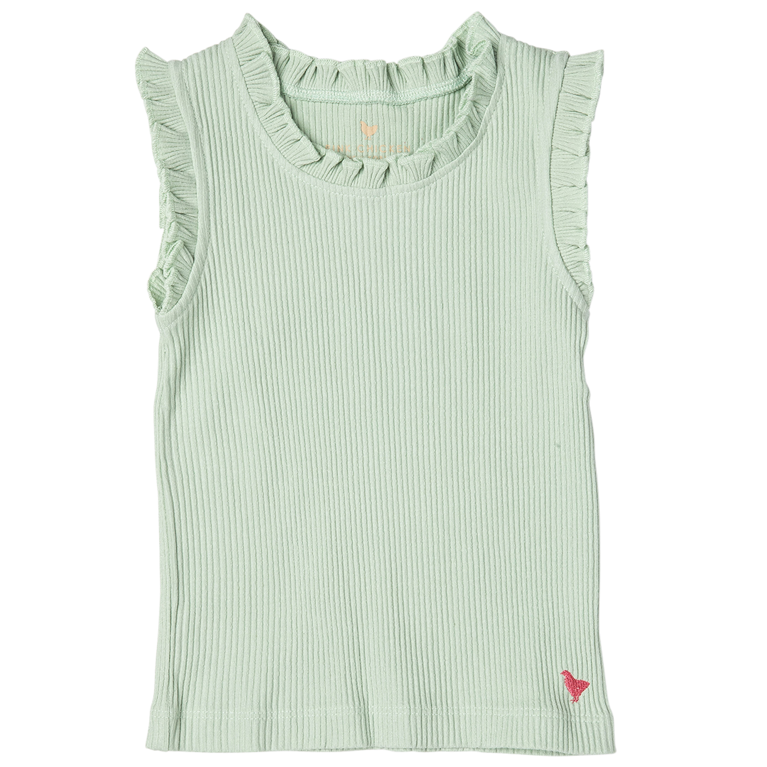 Pink Chicken Organic Ruffle Rib Tank