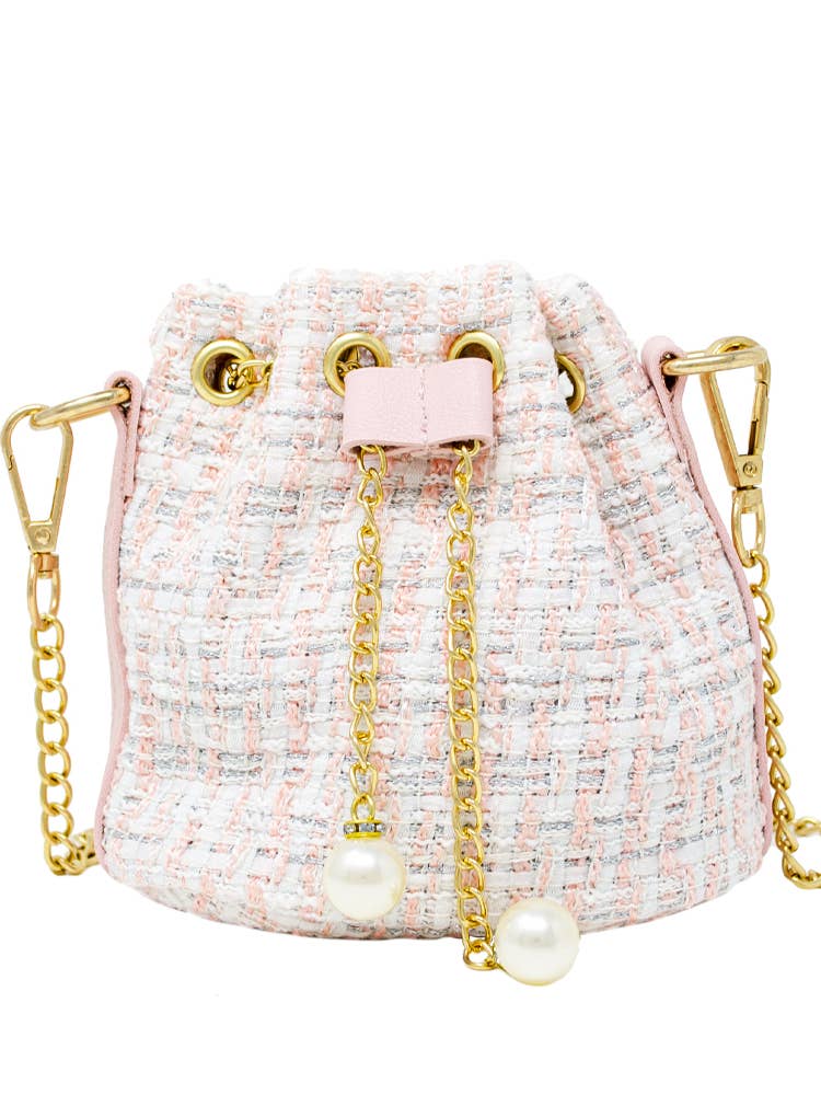 Small Tweed Drawstring Purse