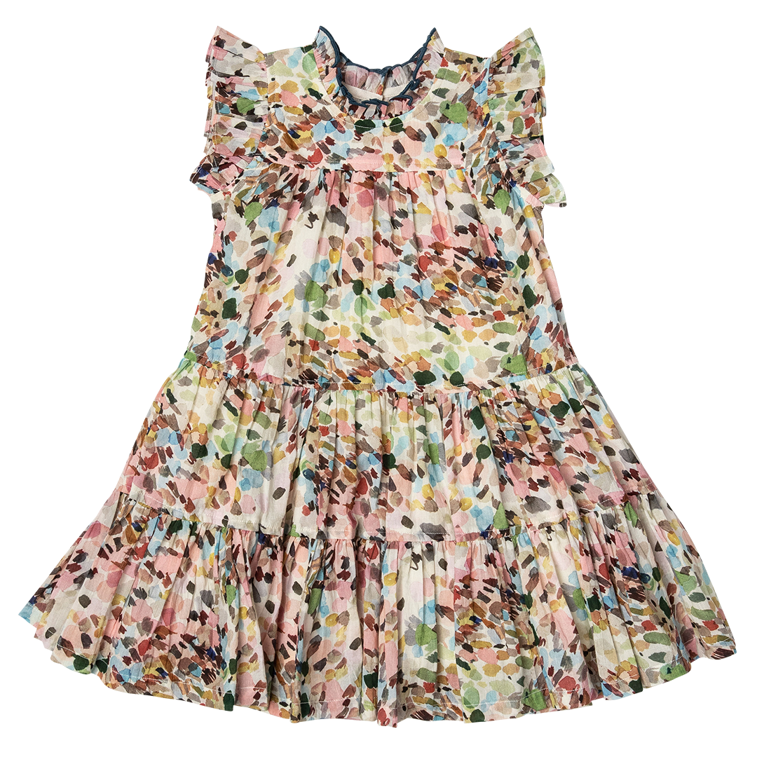 Pink Chicken Kalani Dress - Watercolor Brush